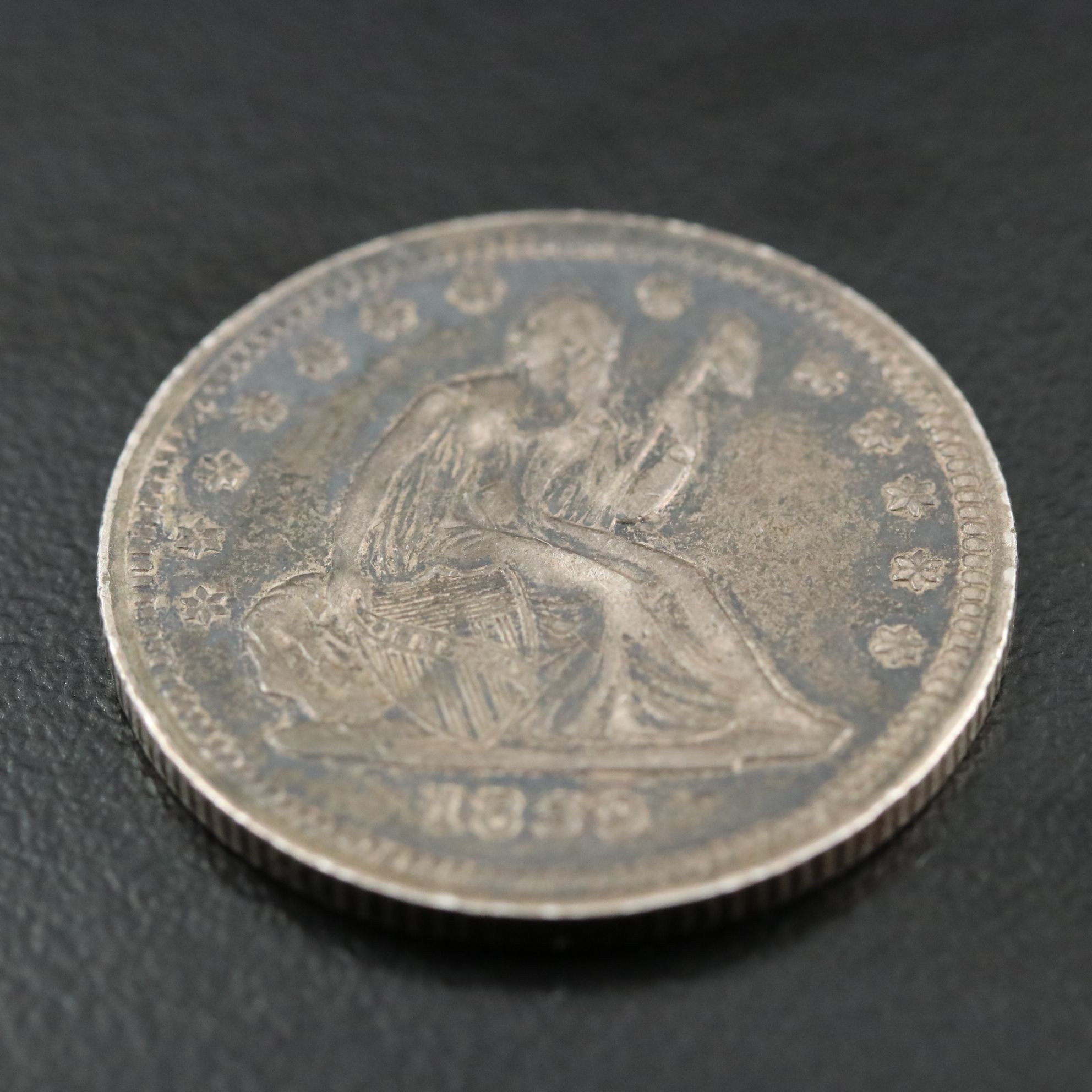 1839 Seated Liberty Silver Quarter