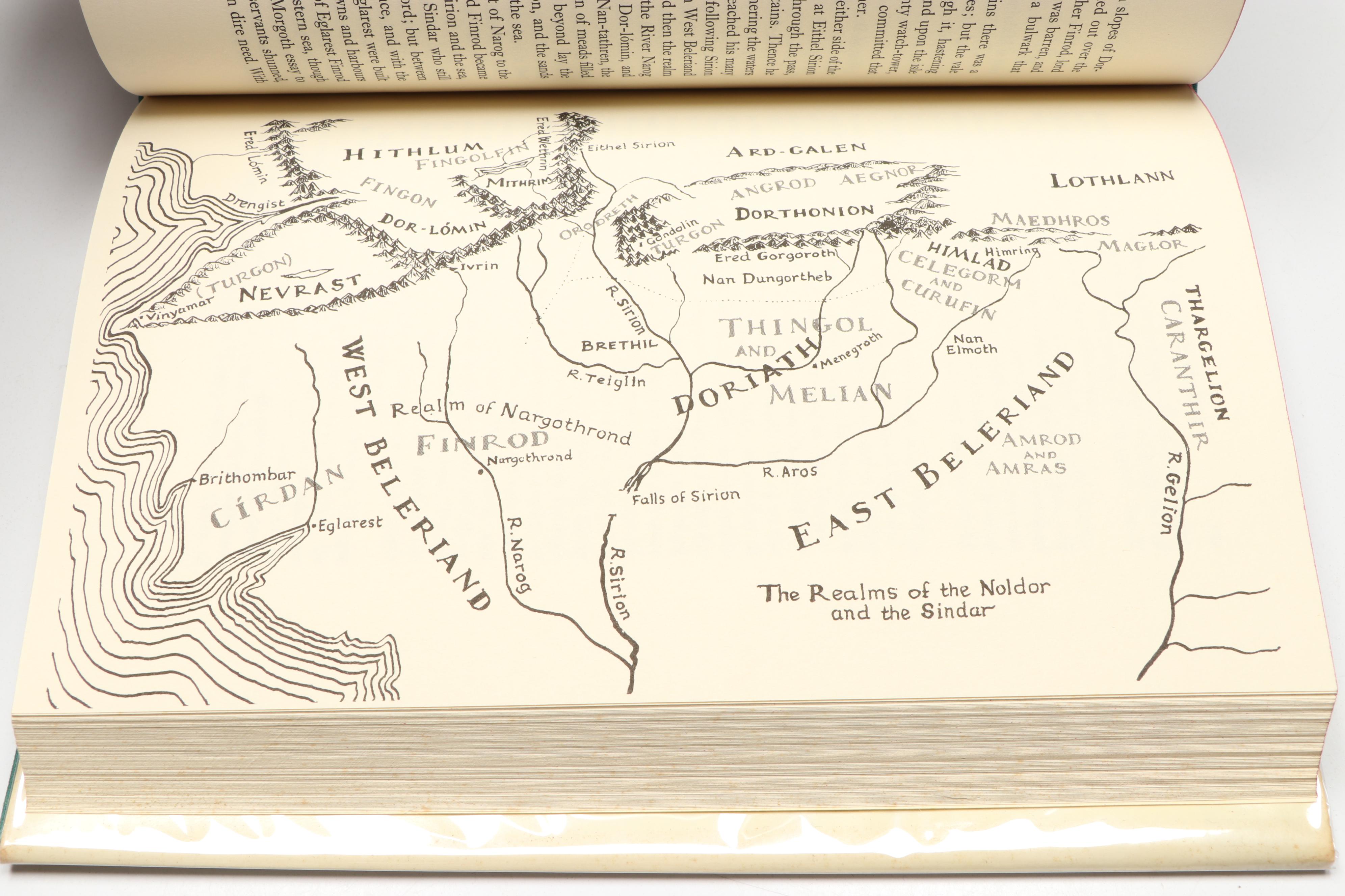 First American Edition "The Silmarillion" by J. R. R. Tolkien with Map, 1977