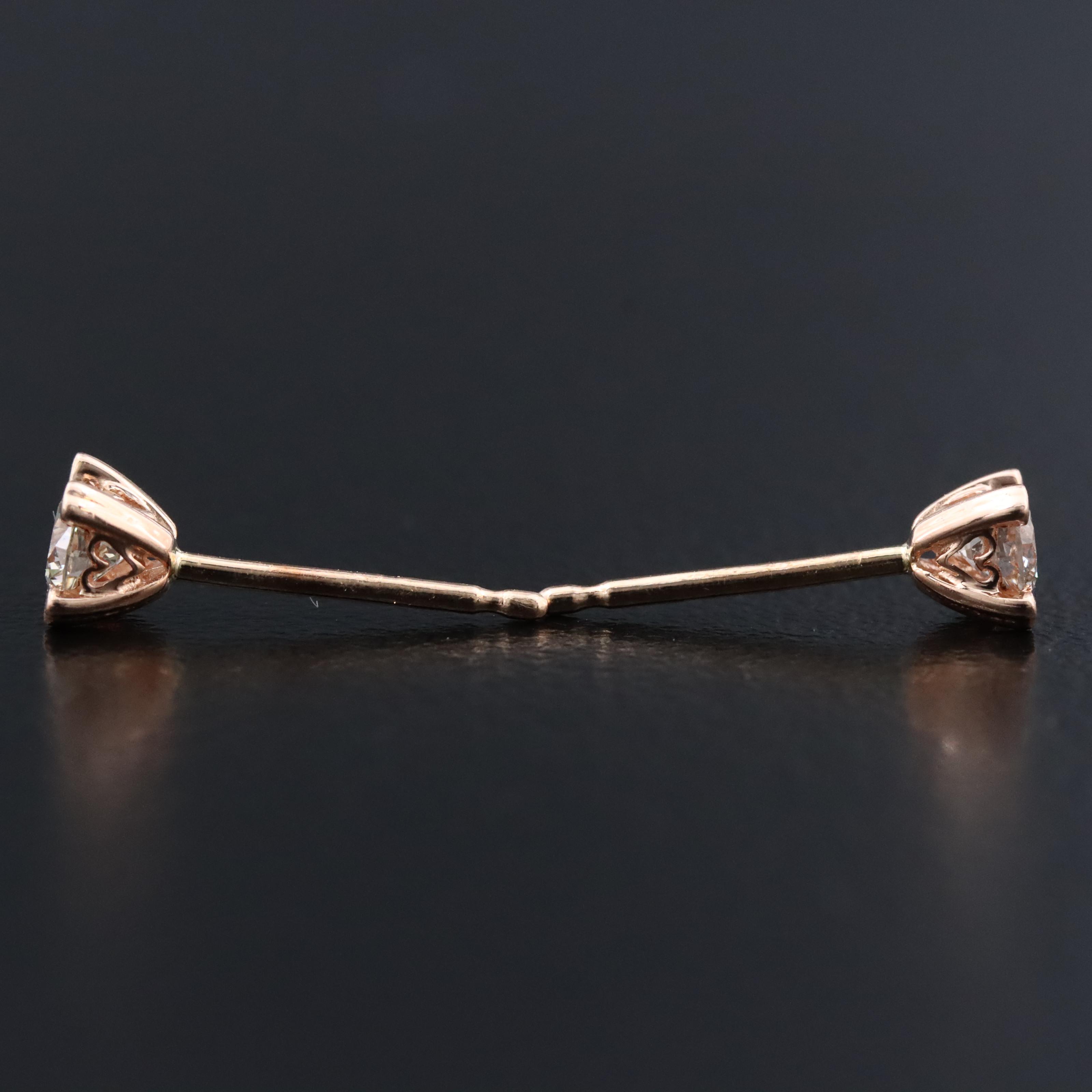 14K Rose Gold 0.22 CTW Diamond Stud Earrings