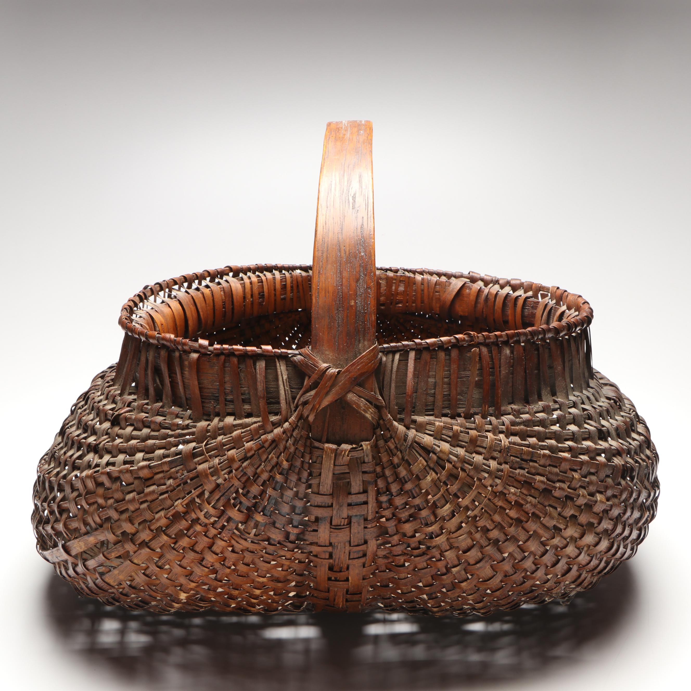Split Wood Woven Buttocks Basket
