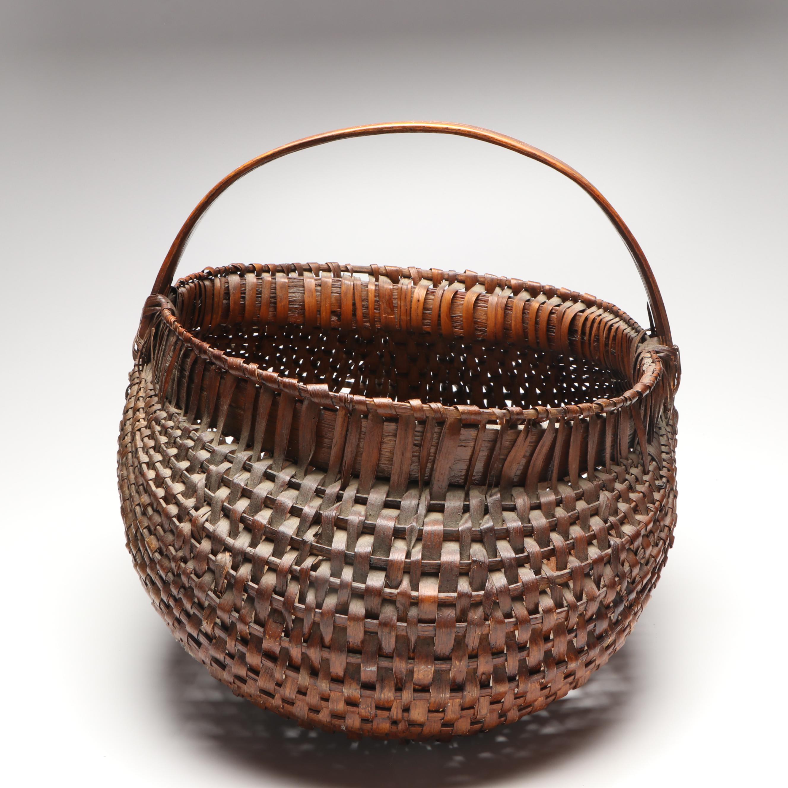 Split Wood Woven Buttocks Basket