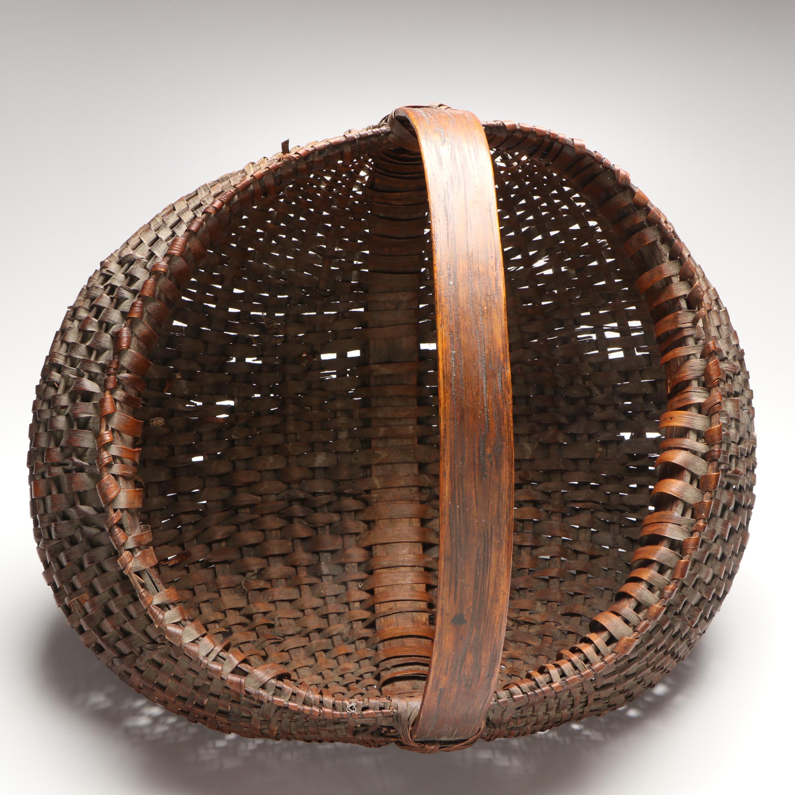Split Wood Woven Buttocks Basket