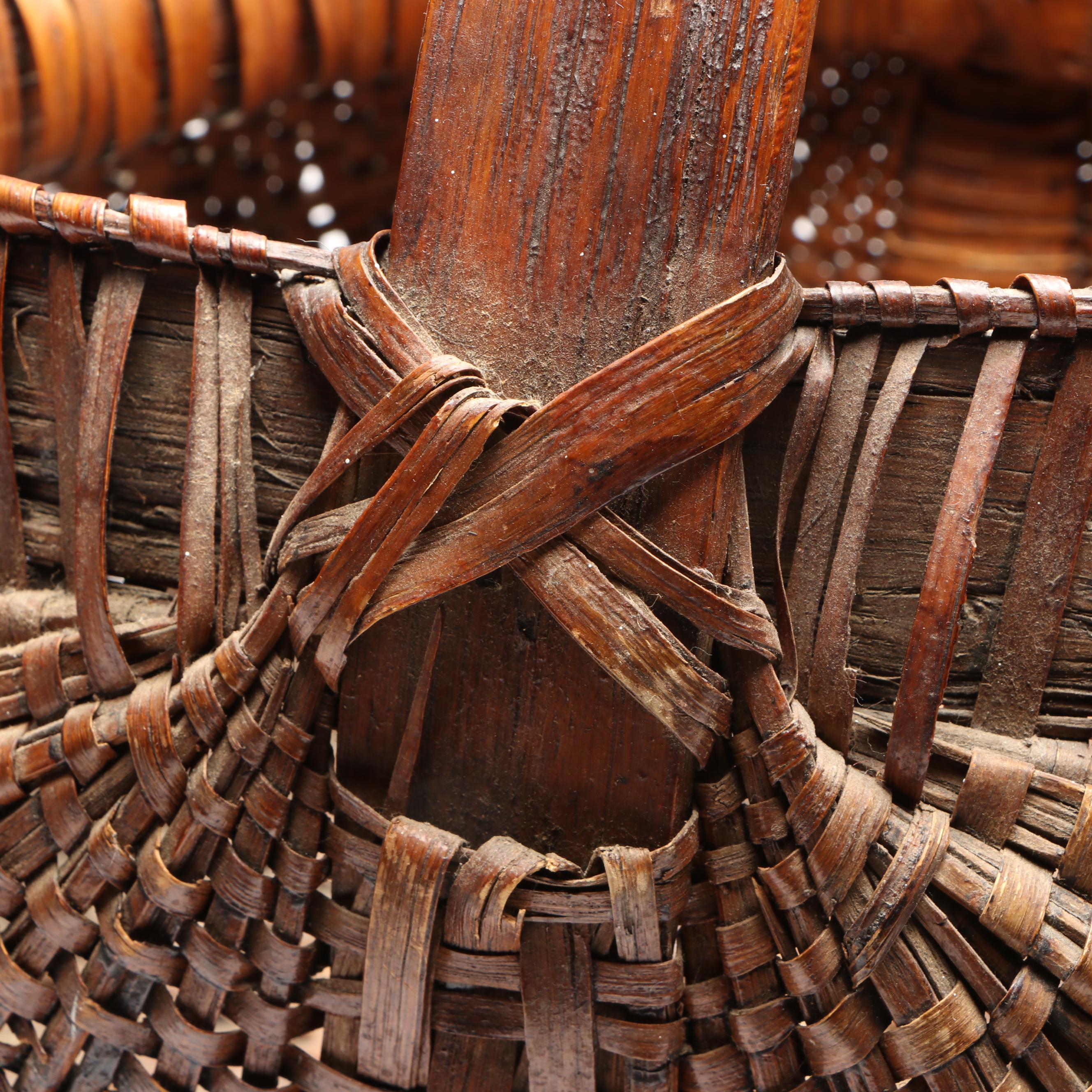 Split Wood Woven Buttocks Basket