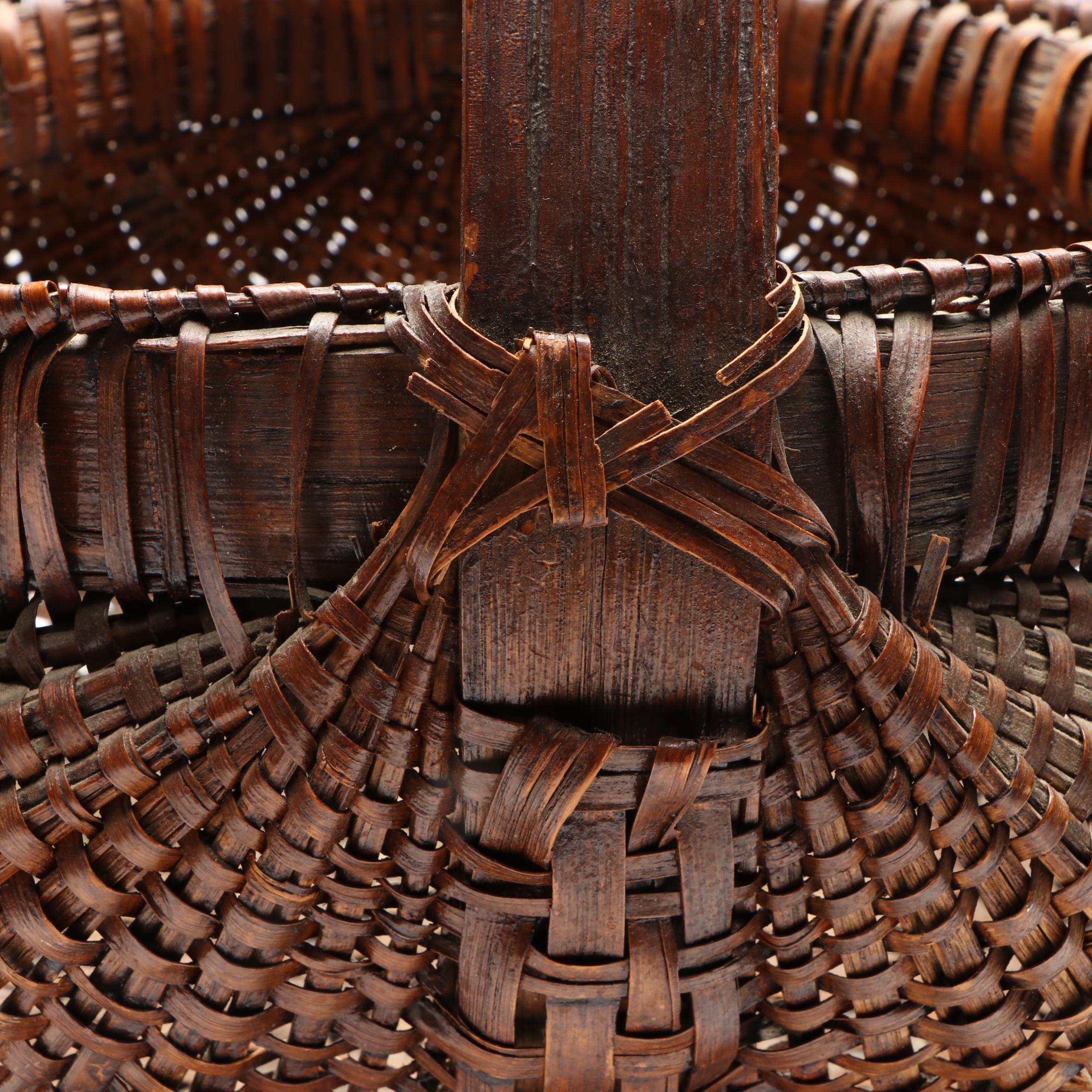 Split Wood Woven Buttocks Basket