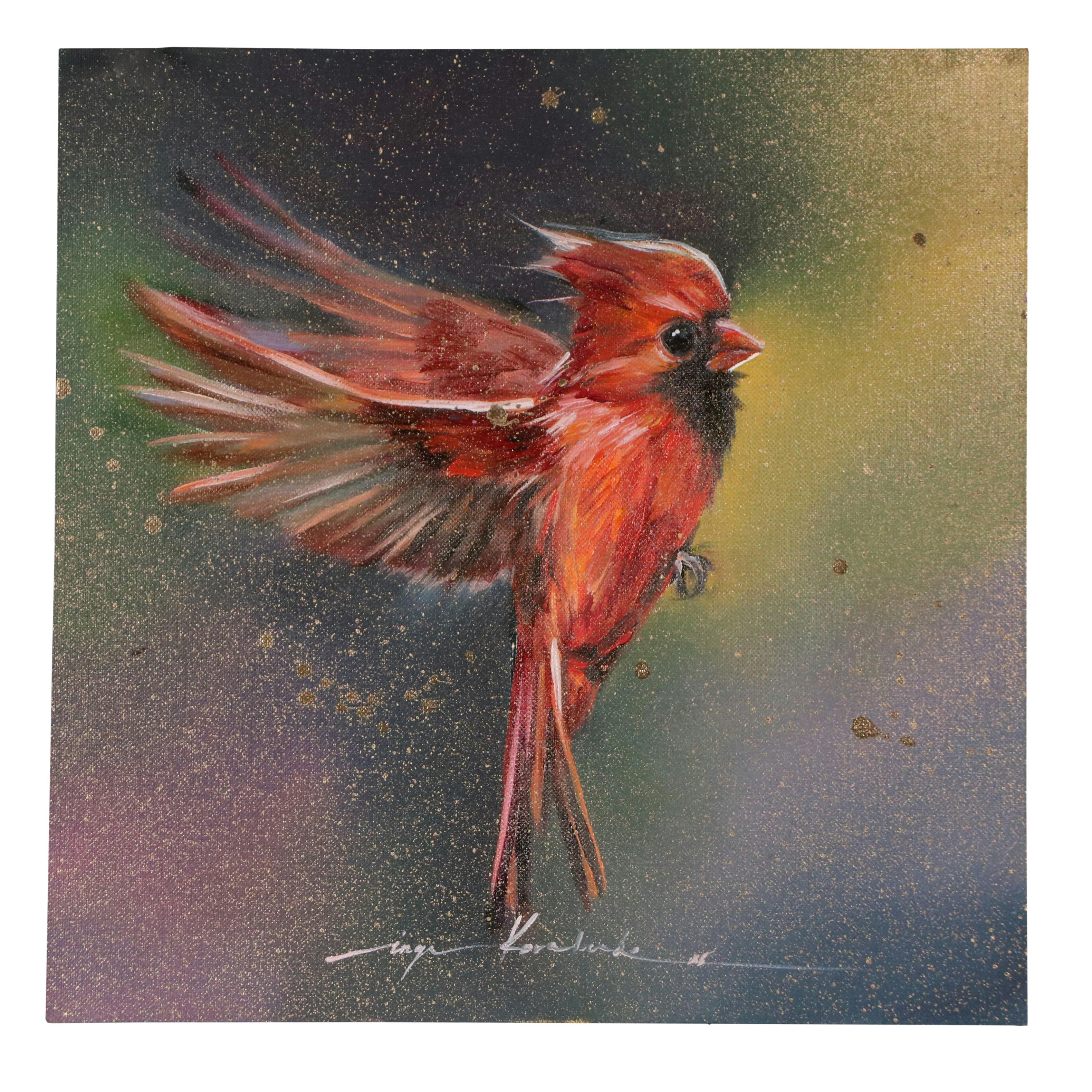 Inga Kovalenko Oil Painting of Cardinal