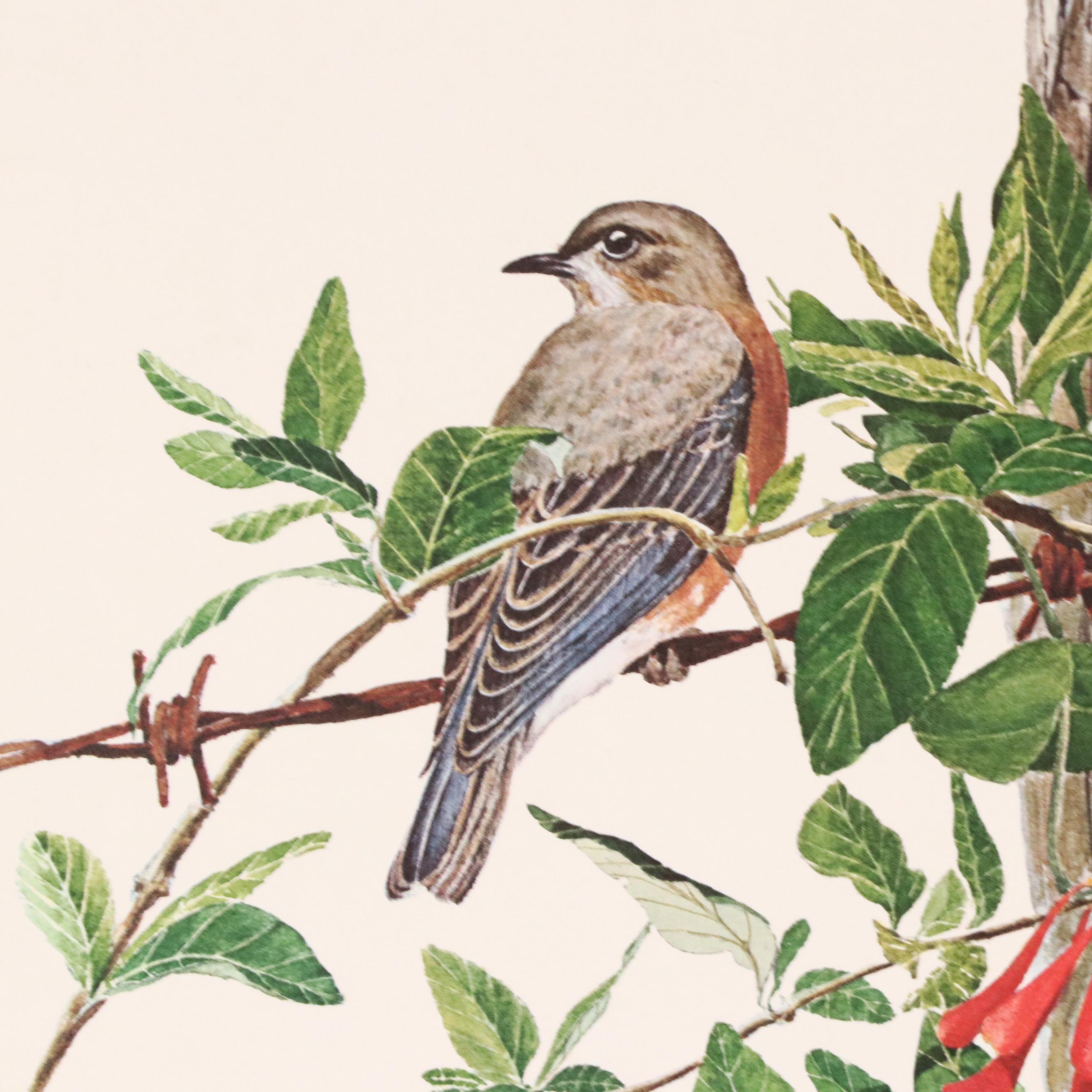 Robert Redden Offset Lithograph "Blue Bird Afternoon," Late 20th Century