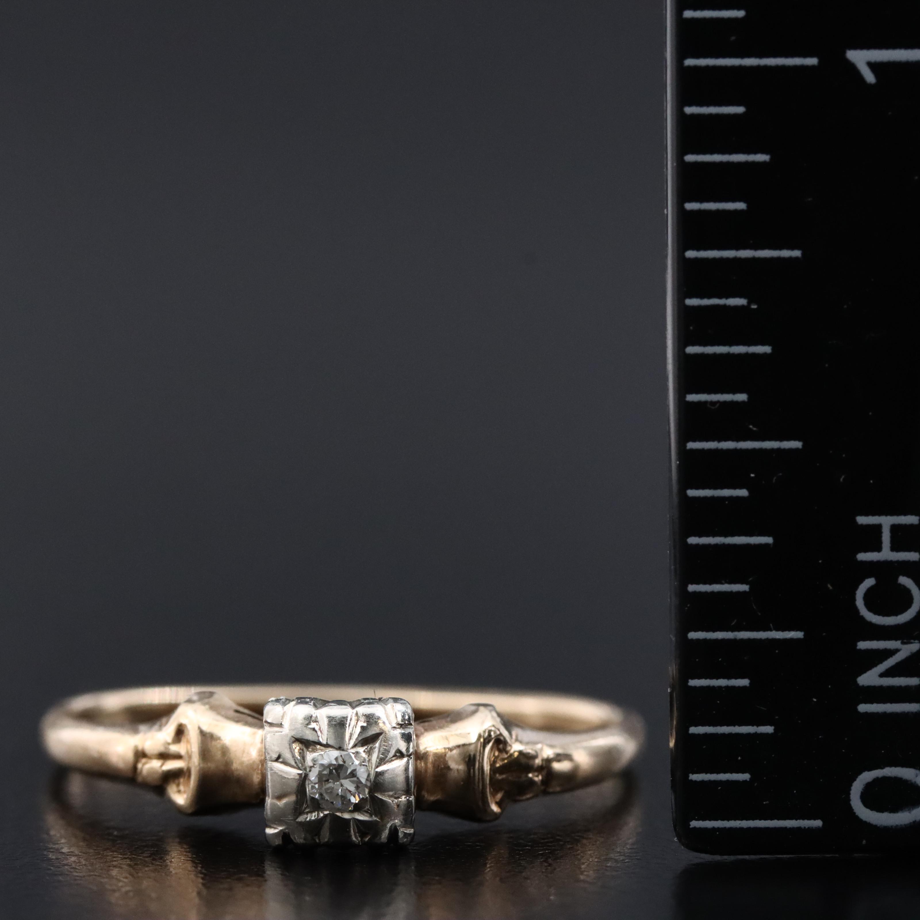 10K and 14K 0.03 CT Diamond Ring