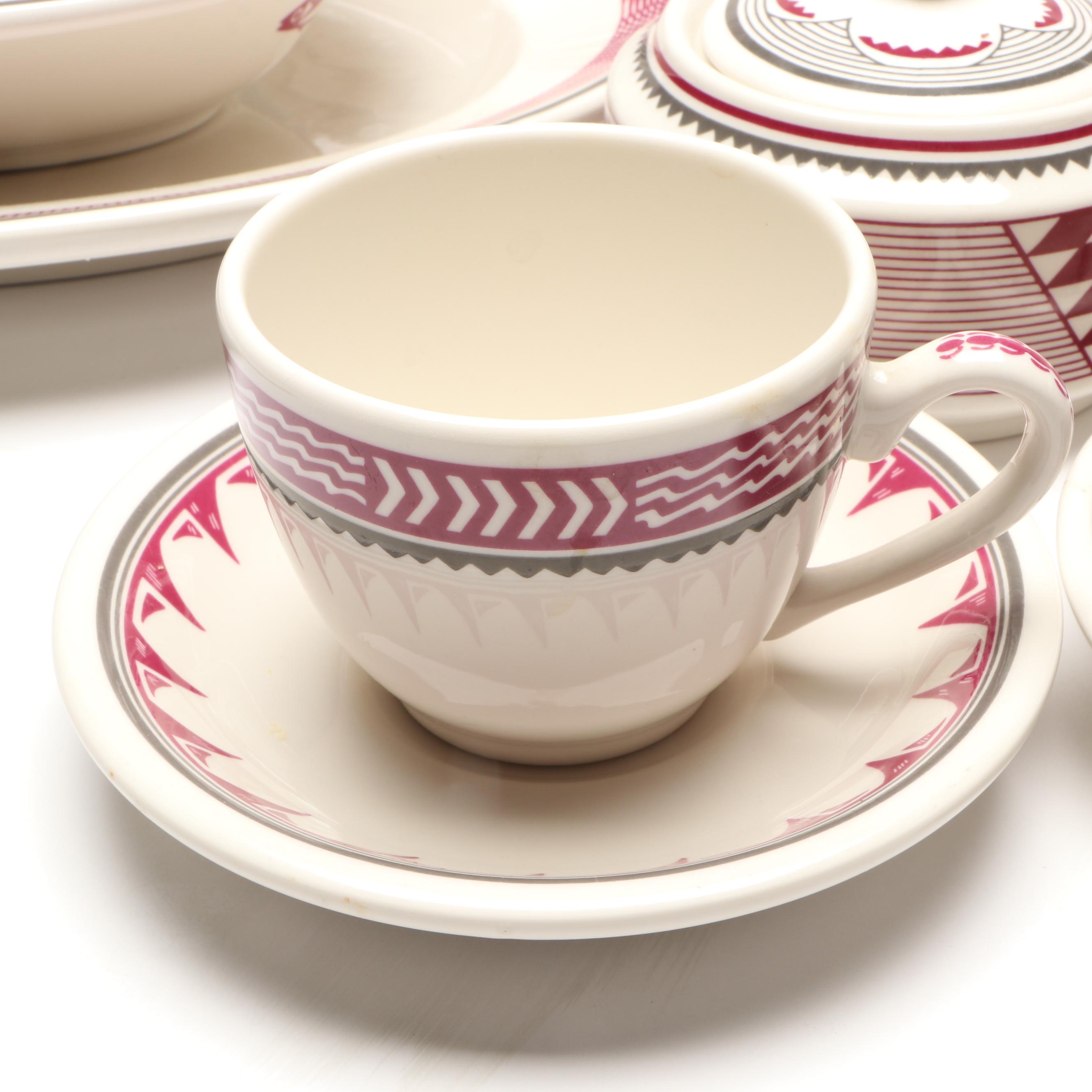 Pipestone Buffalo China Reproduction "Mimbreno" Santa Fe Railroad China