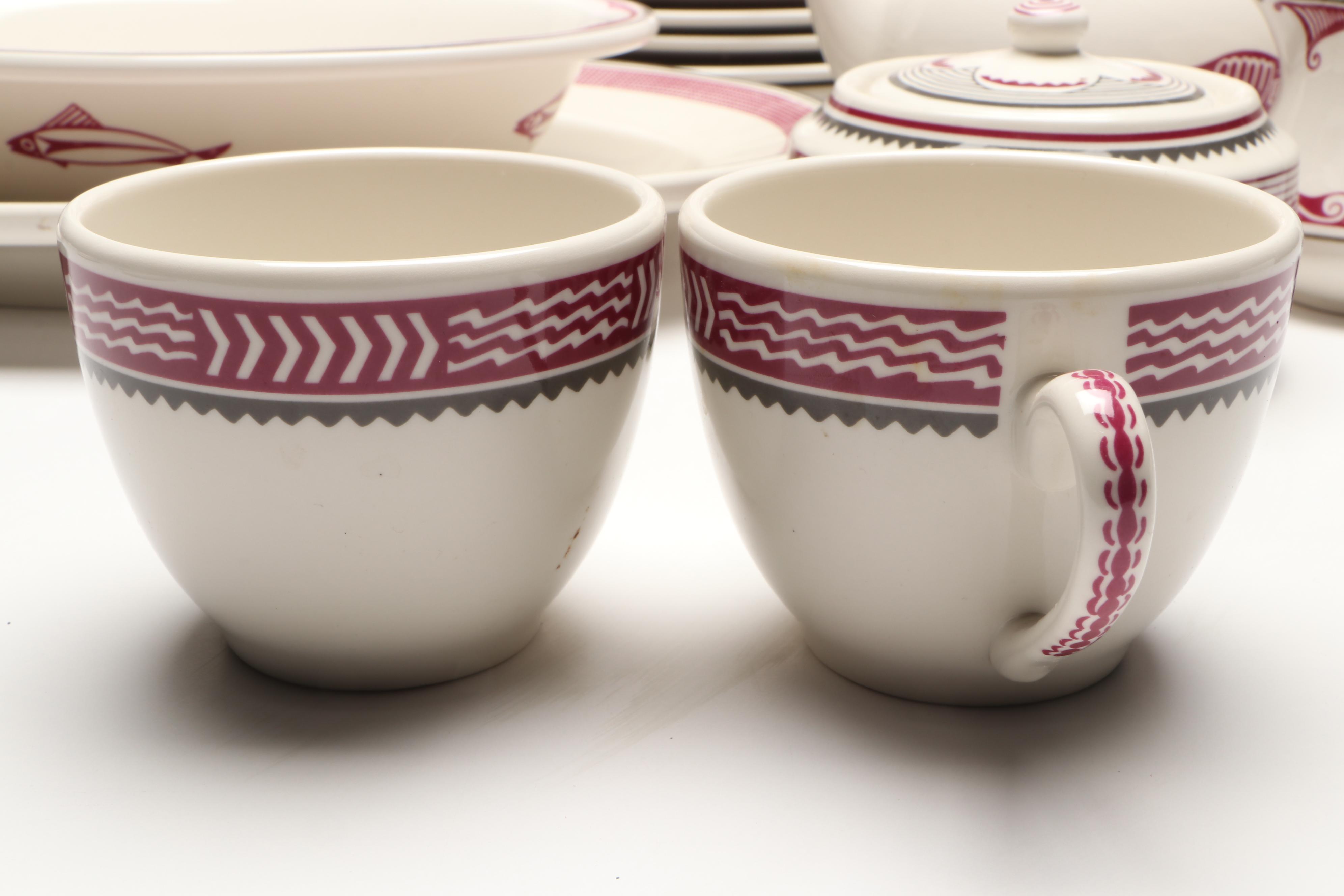 Pipestone Buffalo China Reproduction "Mimbreno" Santa Fe Railroad China