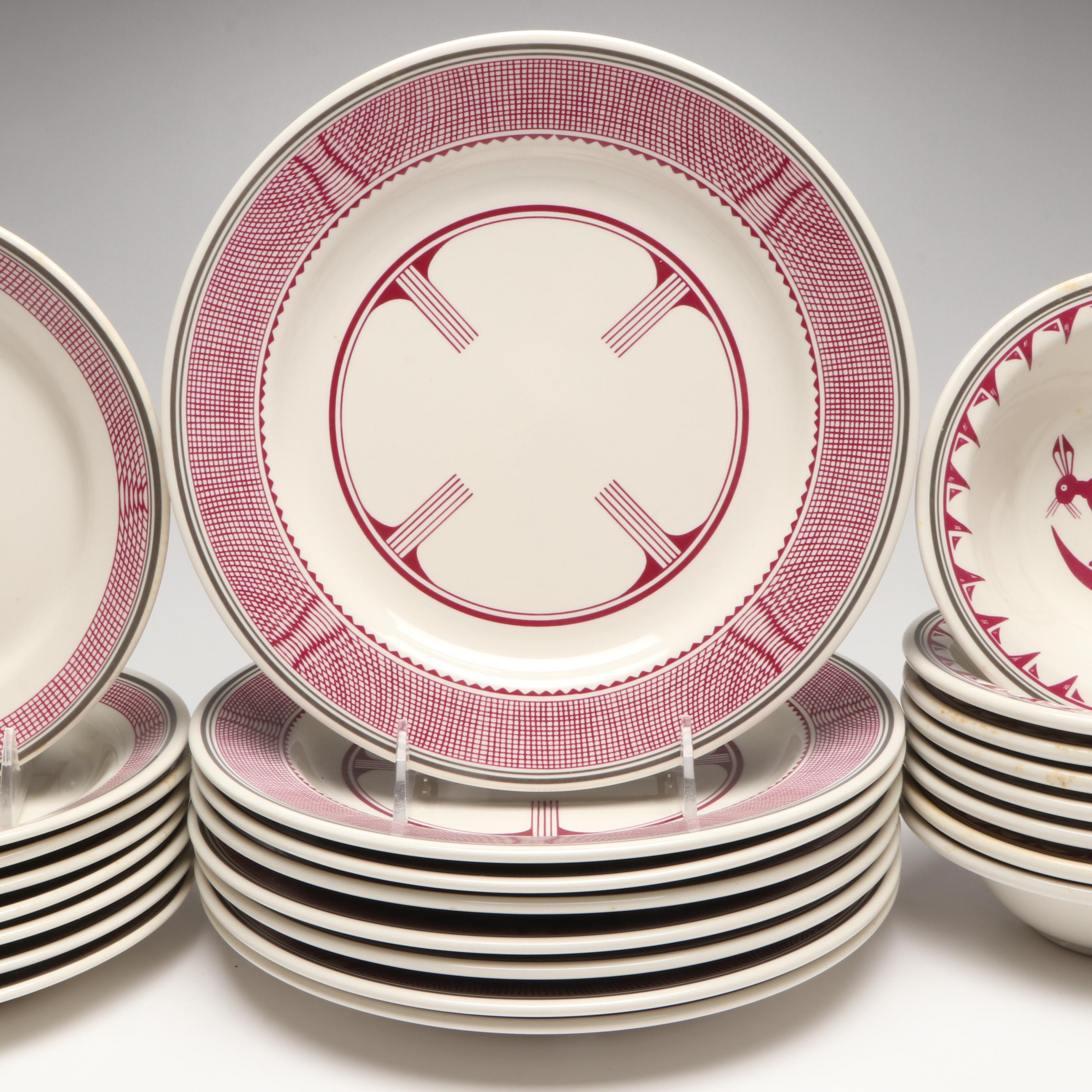 Pipestone Buffalo China Reproduction "Mimbreno" Santa Fe Railroad China