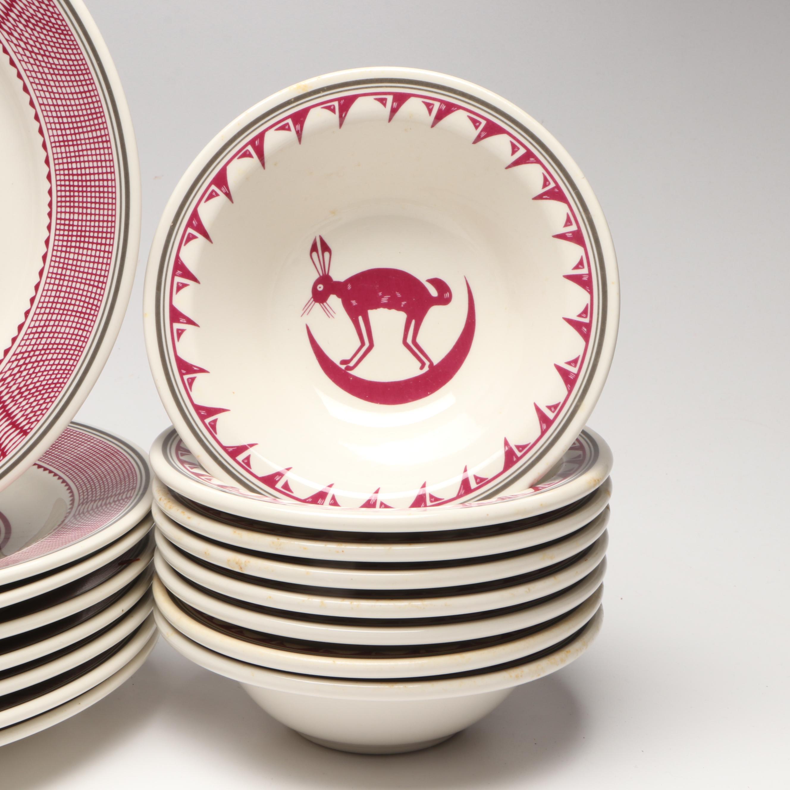 Pipestone Buffalo China Reproduction "Mimbreno" Santa Fe Railroad China