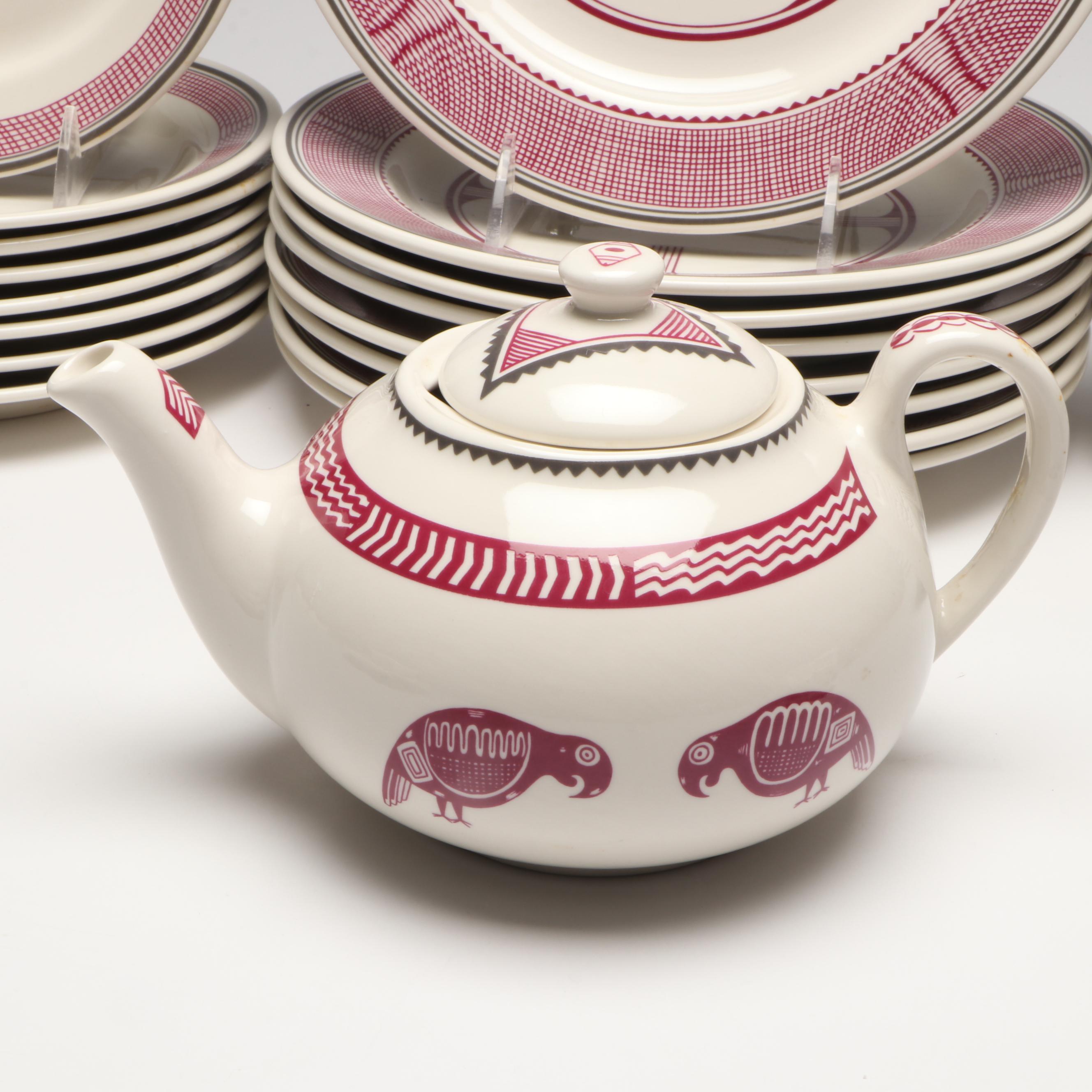 Pipestone Buffalo China Reproduction "Mimbreno" Santa Fe Railroad China