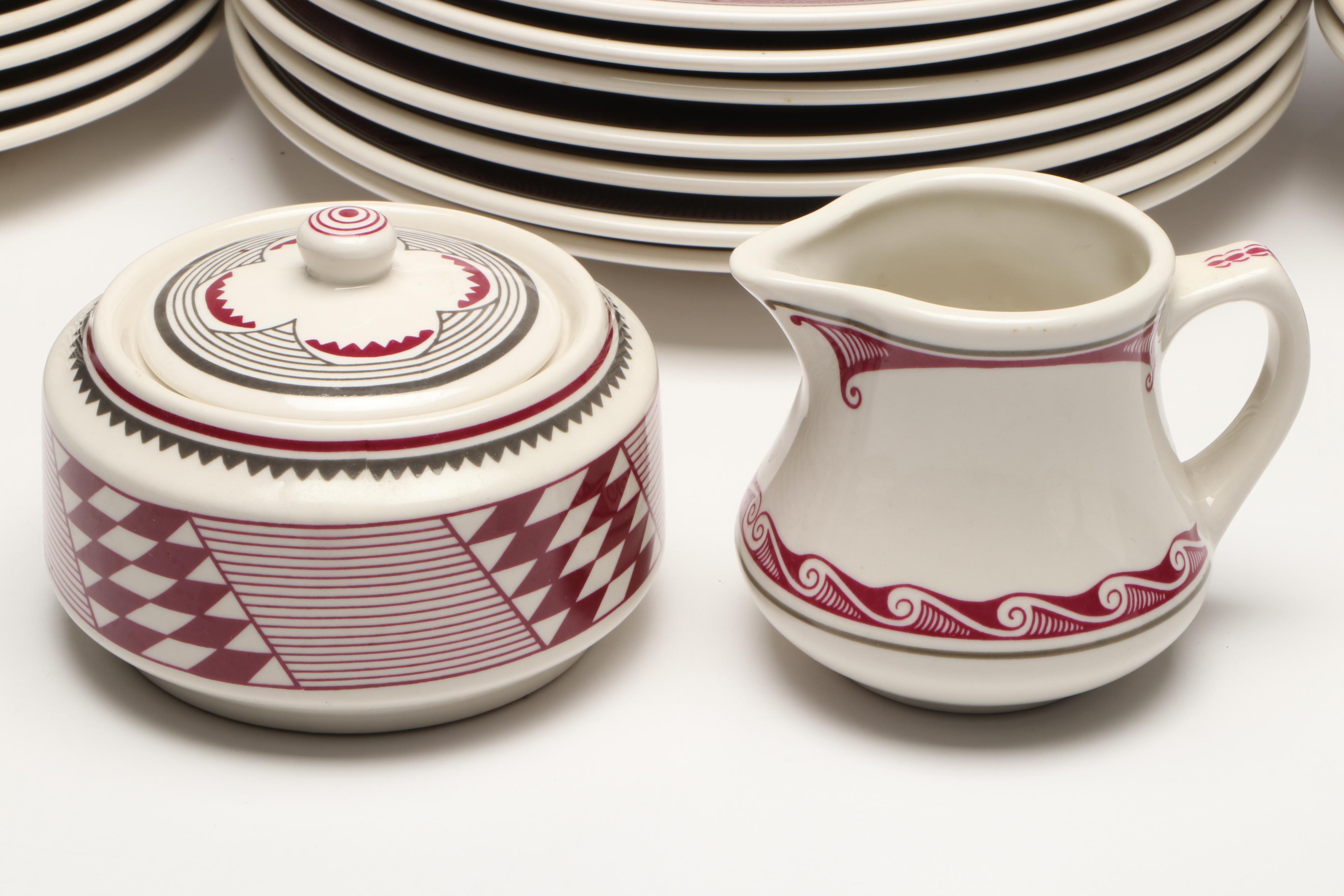 Pipestone Buffalo China Reproduction "Mimbreno" Santa Fe Railroad China