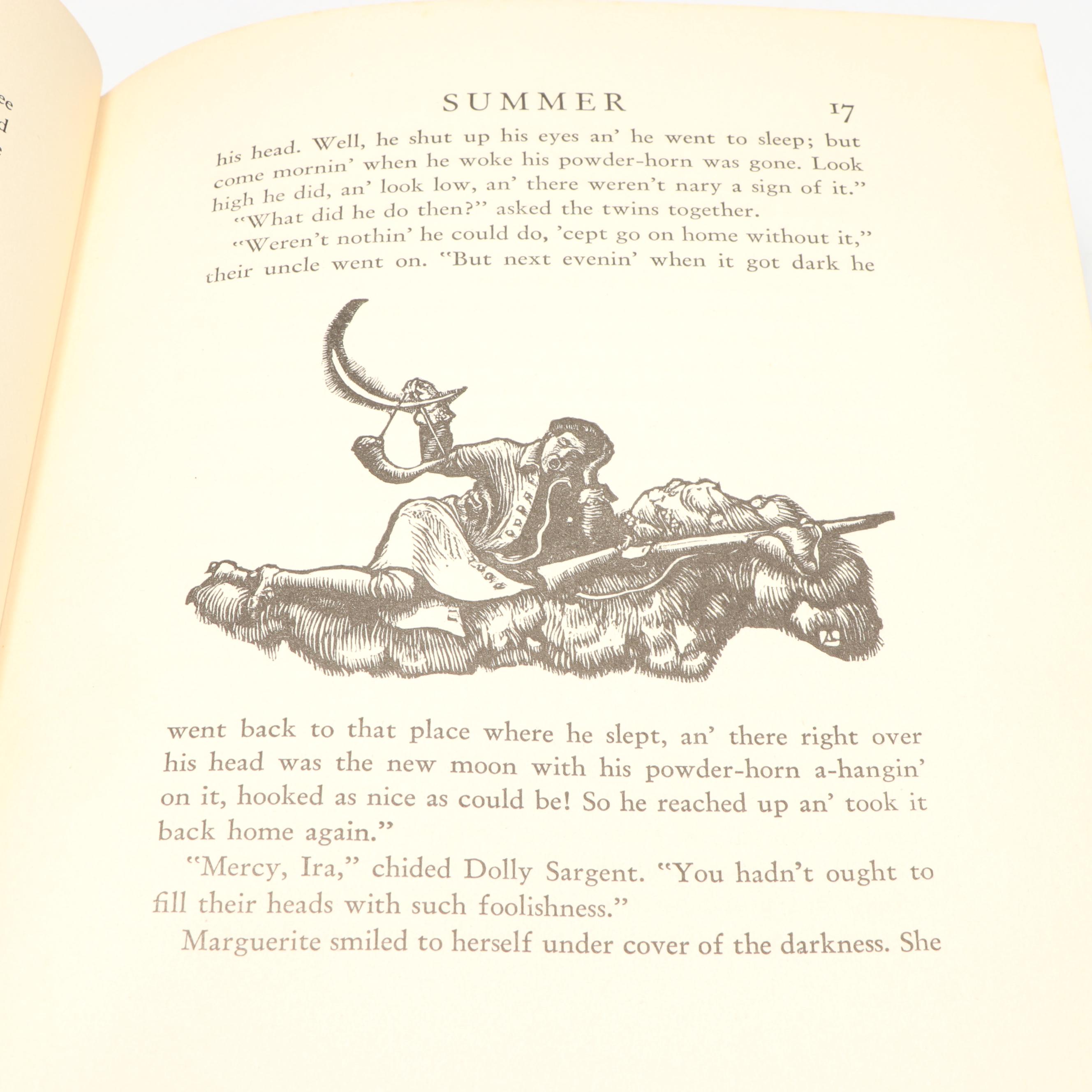 Allen Lewis Illustrated First Edition "Calico Bush" by Rachel Field, 1931