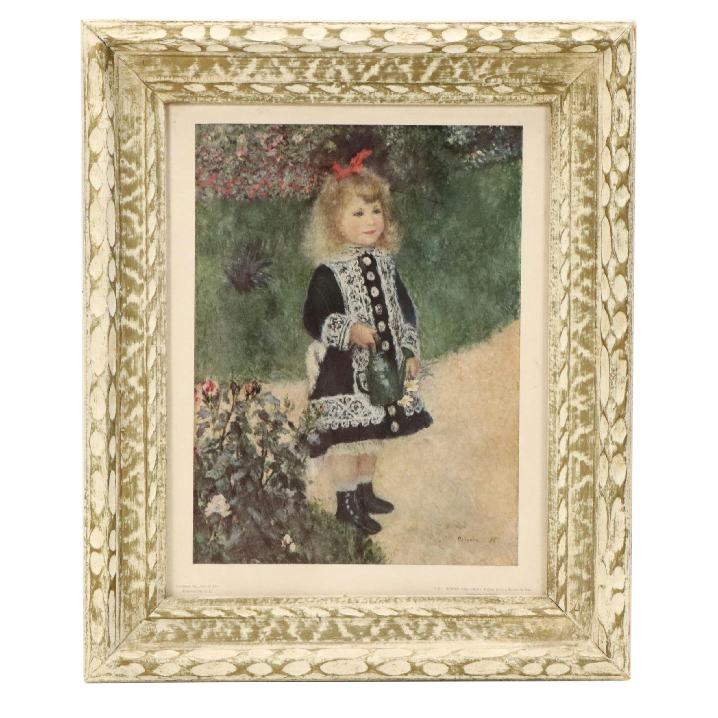 After Pierre-Auguste Renoir Offset Lithograph "A Girl with a Watering Can"