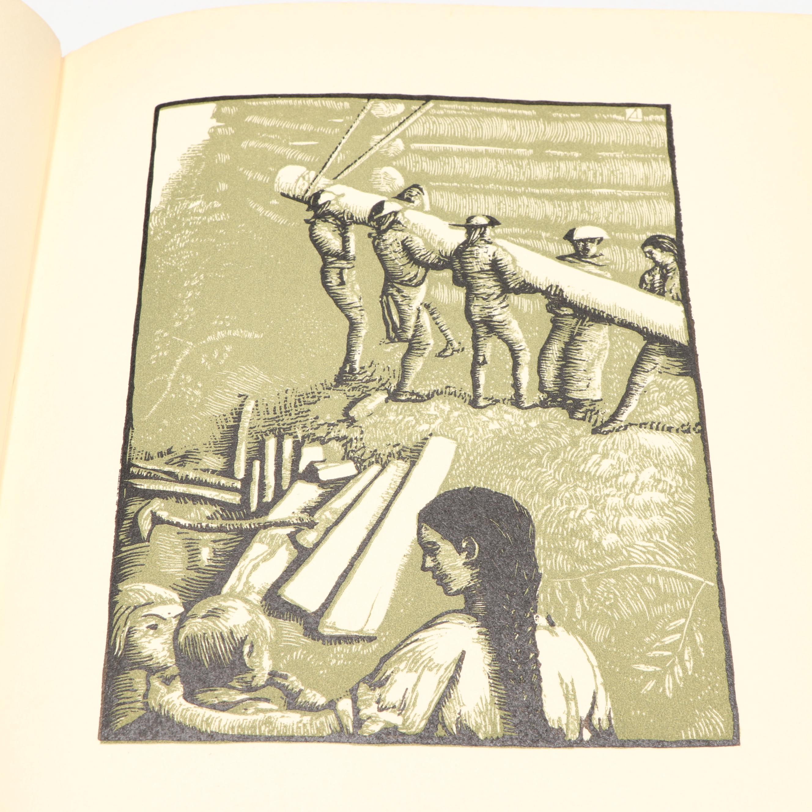 Allen Lewis Illustrated First Edition "Calico Bush" by Rachel Field, 1931