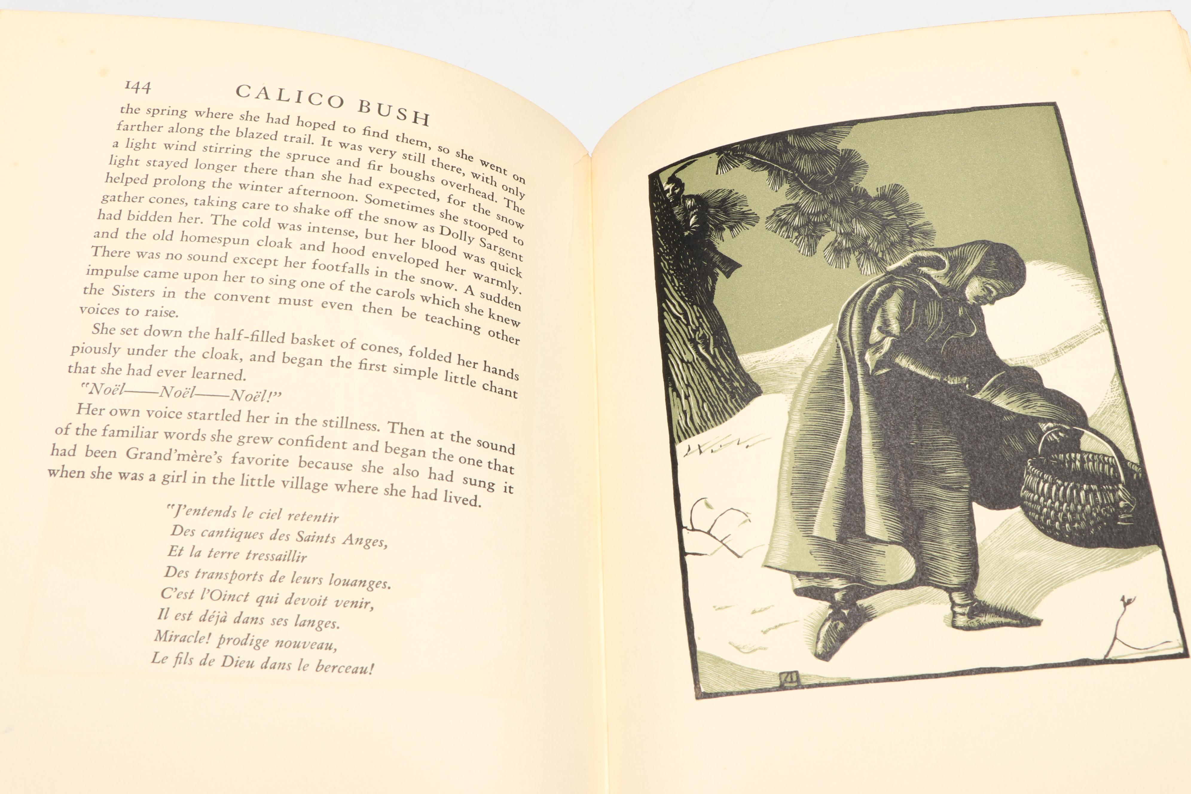 Allen Lewis Illustrated First Edition "Calico Bush" by Rachel Field, 1931