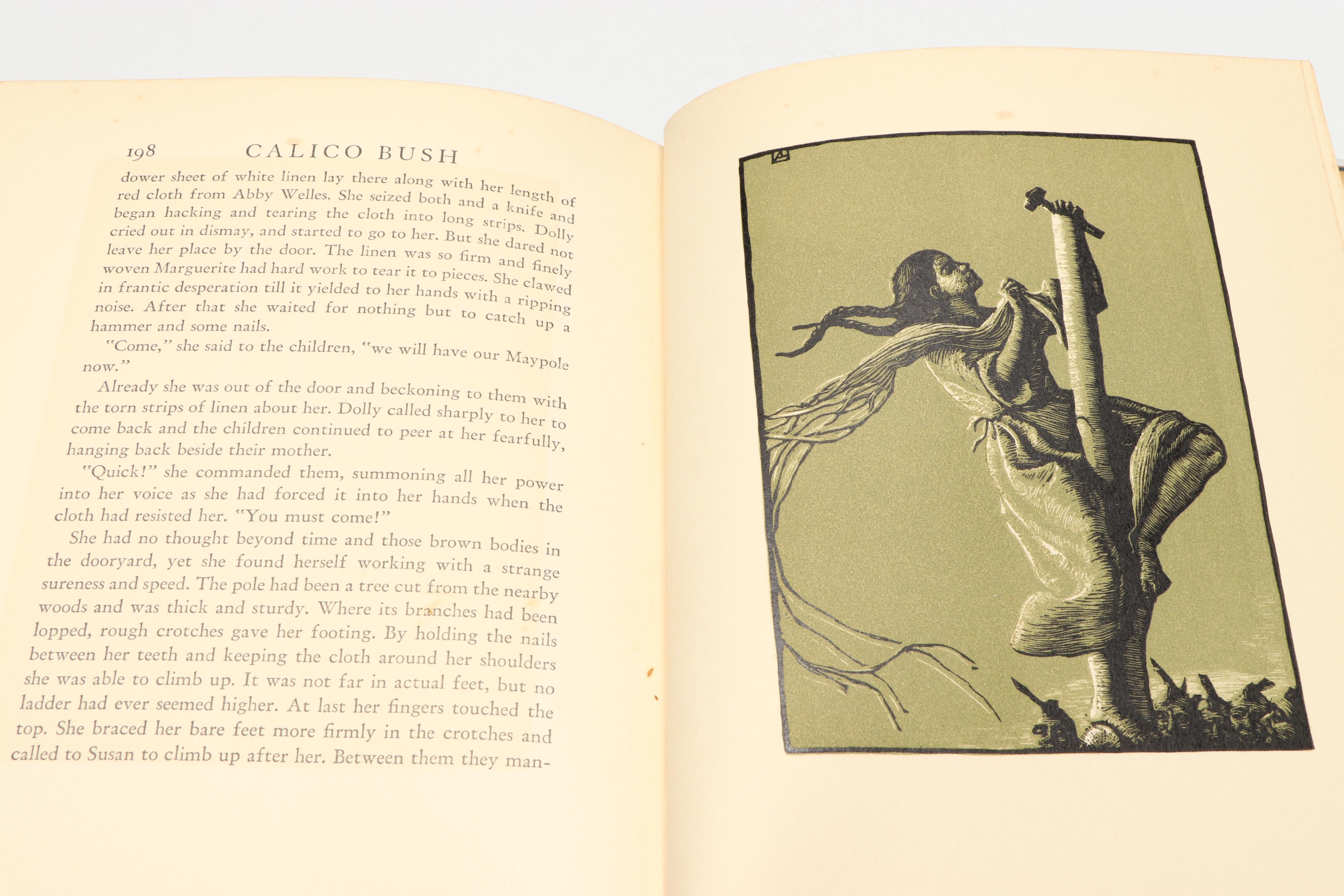 Allen Lewis Illustrated First Edition "Calico Bush" by Rachel Field, 1931