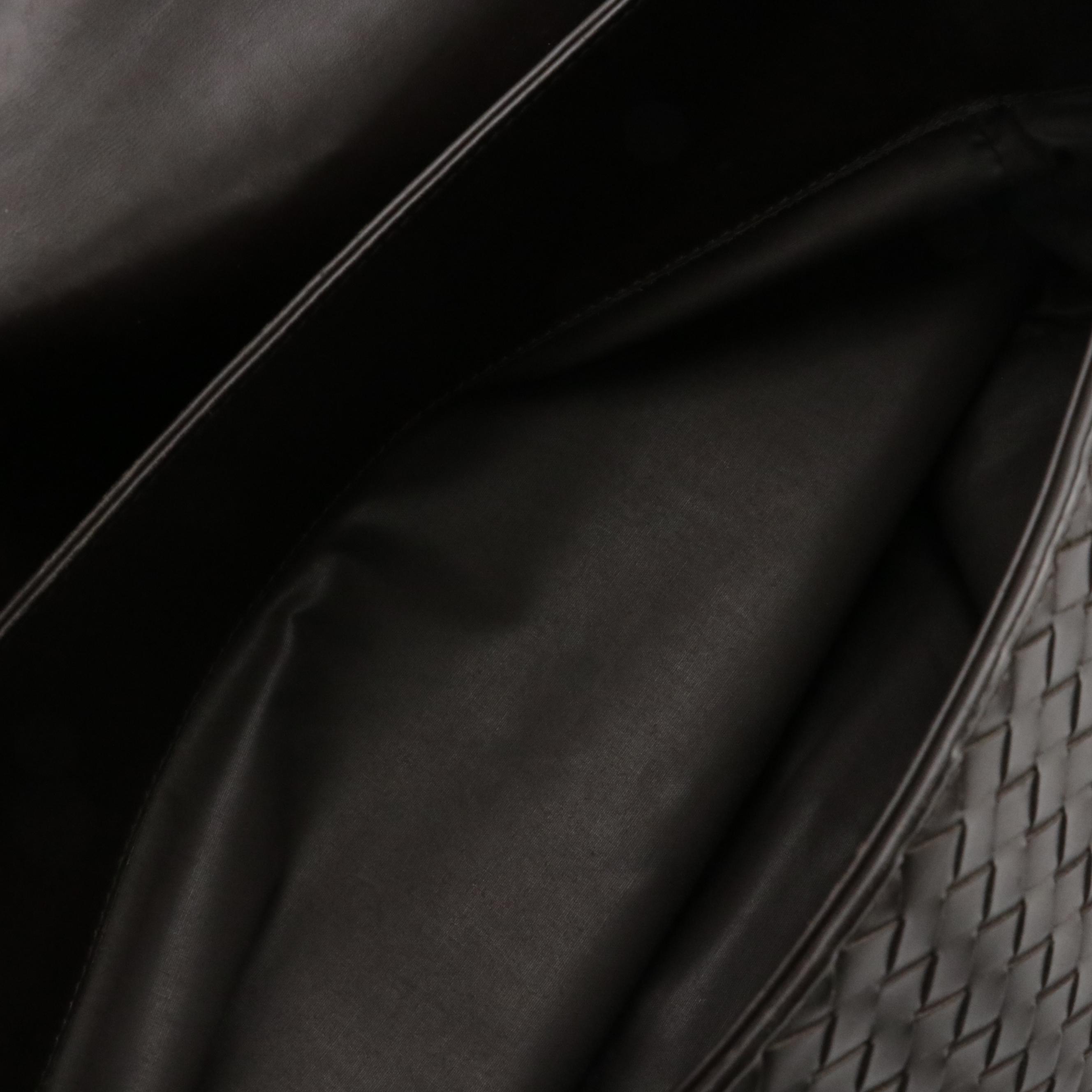 Bottega Veneta Business Briefcase Bag in Dark Brown Intrecciato Leather