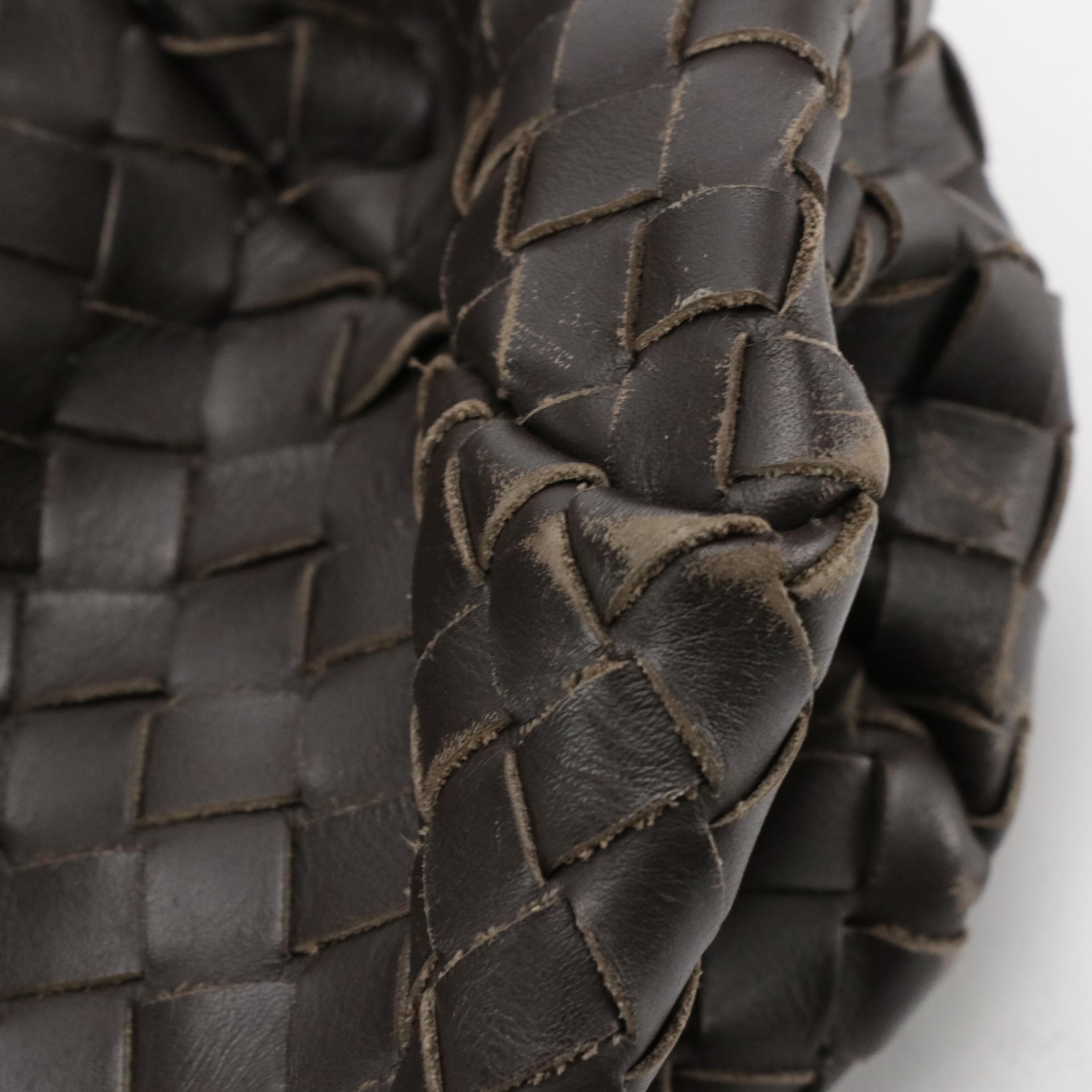 Bottega Veneta Business Briefcase Bag in Dark Brown Intrecciato Leather