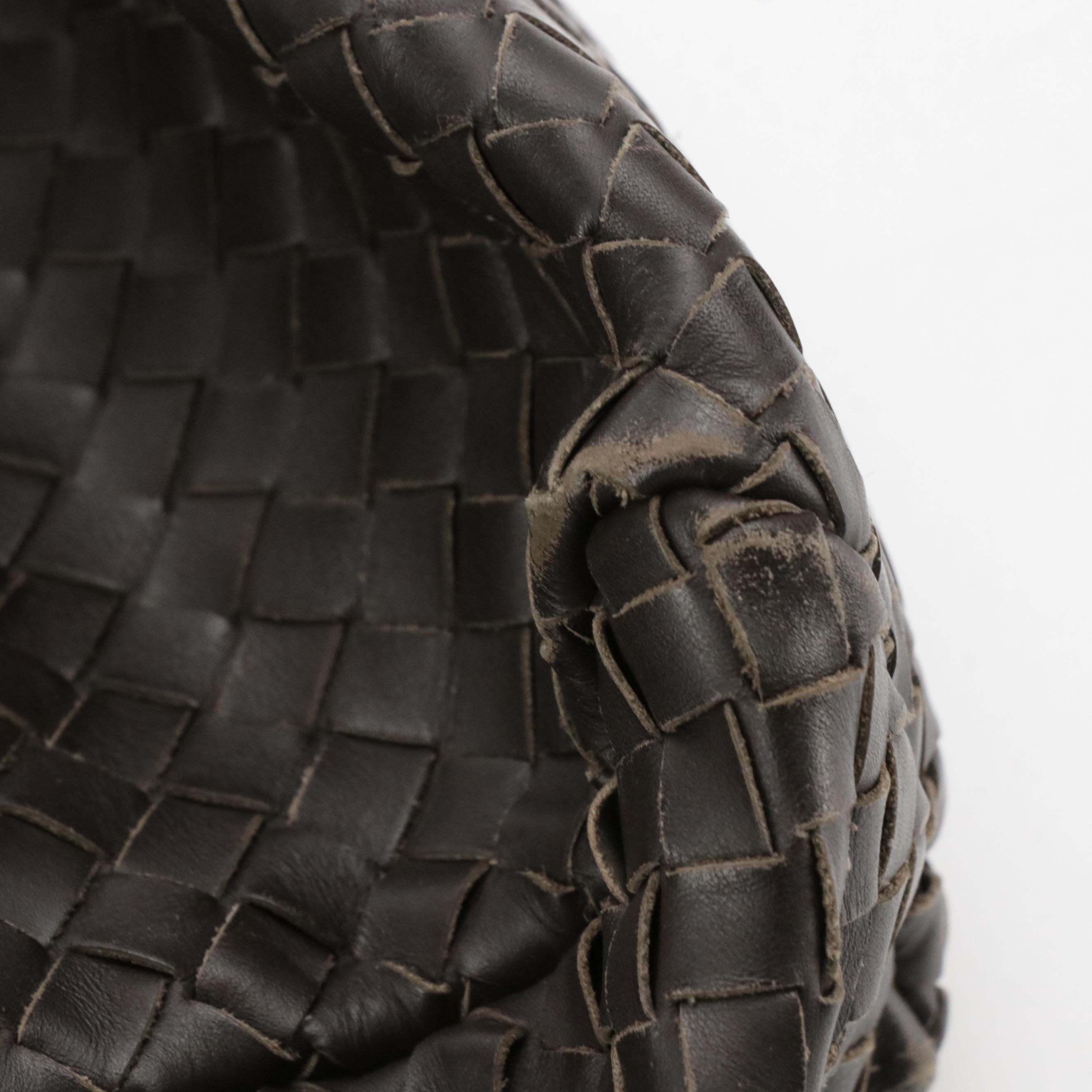 Bottega Veneta Business Briefcase Bag in Dark Brown Intrecciato Leather