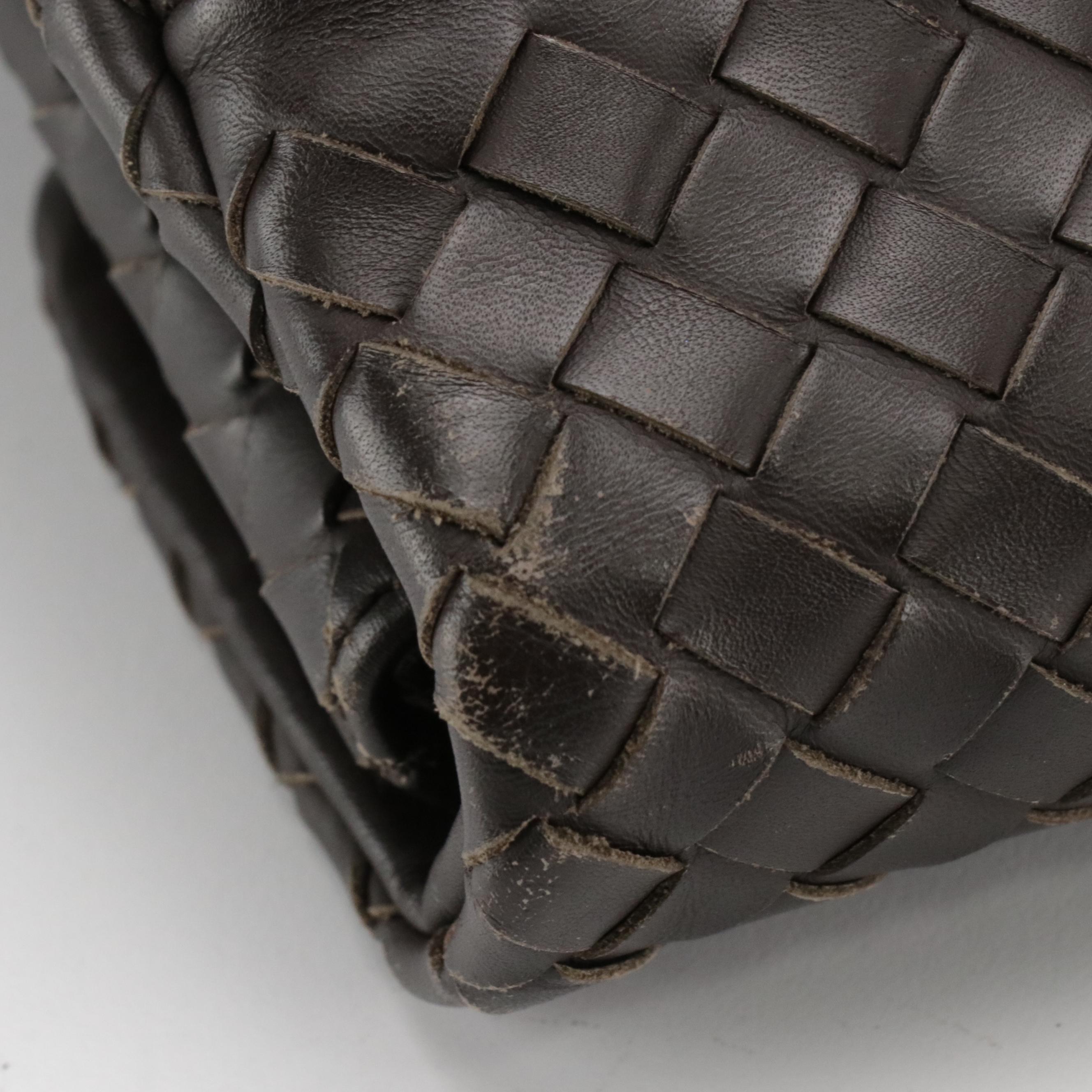 Bottega Veneta Business Briefcase Bag in Dark Brown Intrecciato Leather