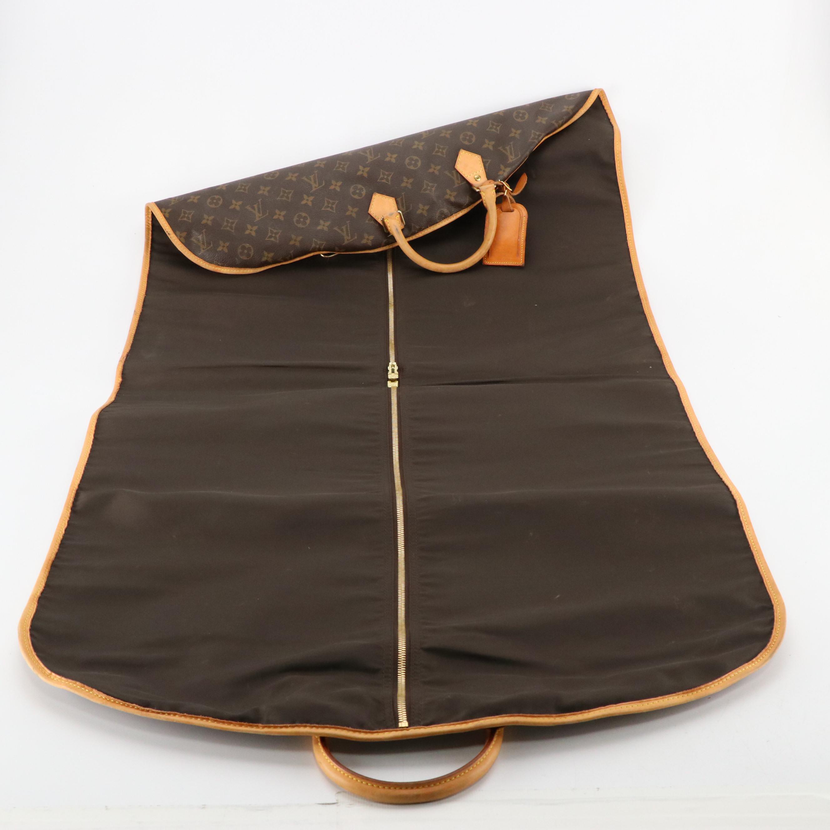 Louis Vuitton Folding Garment Bag with Hanger in Monogram Canvas and Leather