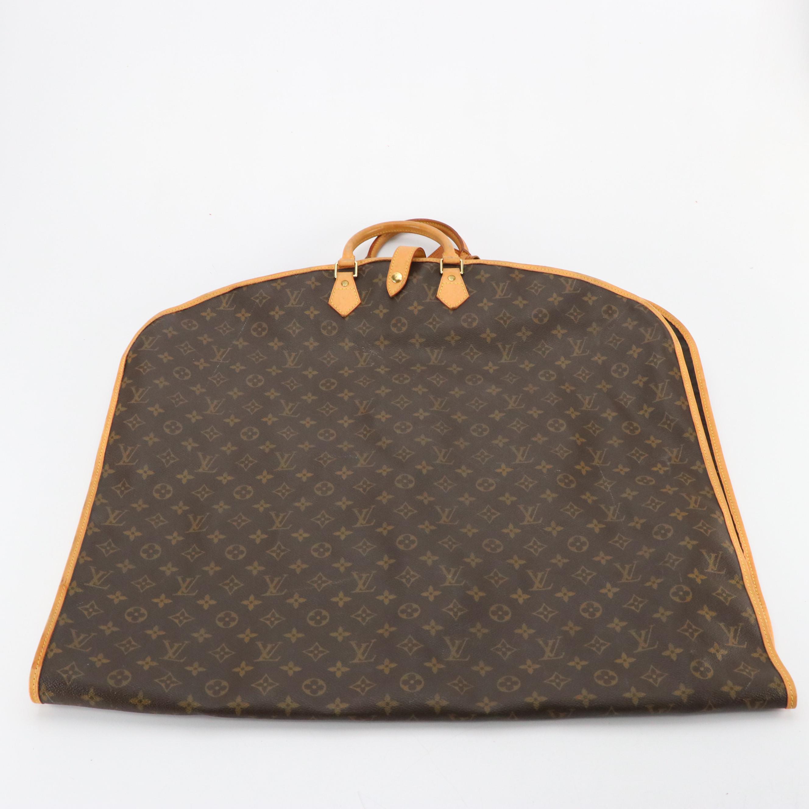 Louis Vuitton Folding Garment Bag with Hanger in Monogram Canvas and Leather