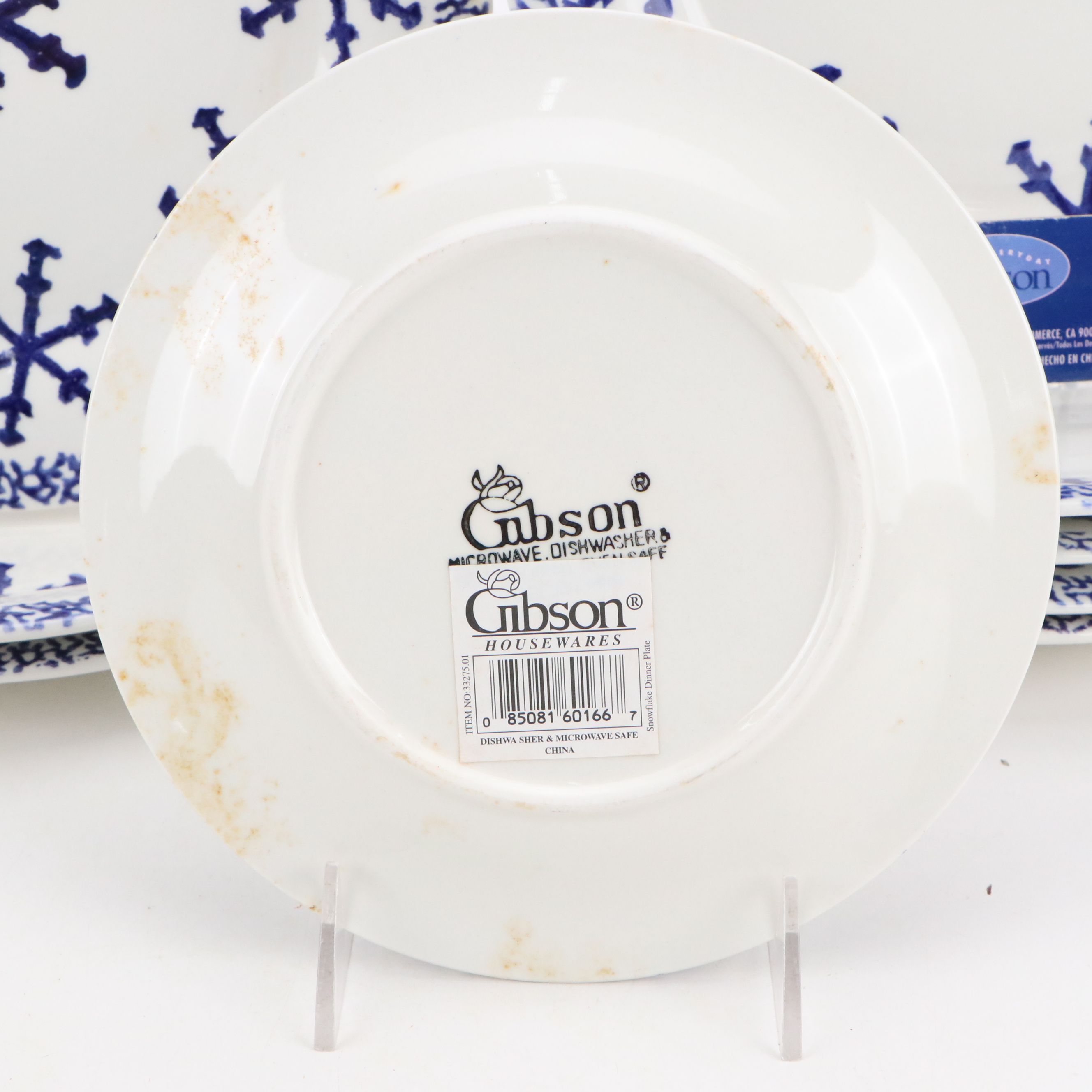 Gibson "Snowflake" Dinner and Salad Plates