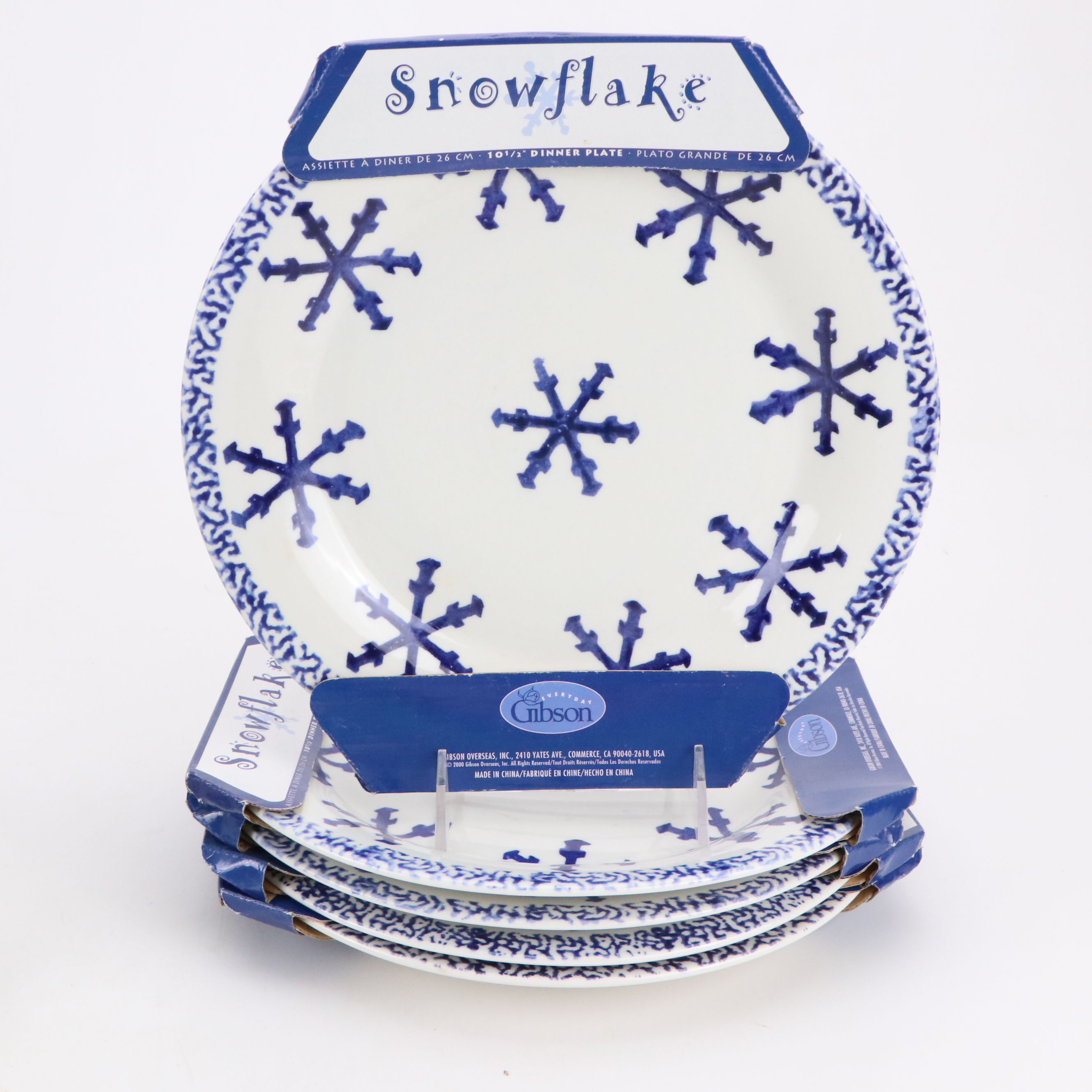 Gibson "Snowflake" Dinner and Salad Plates