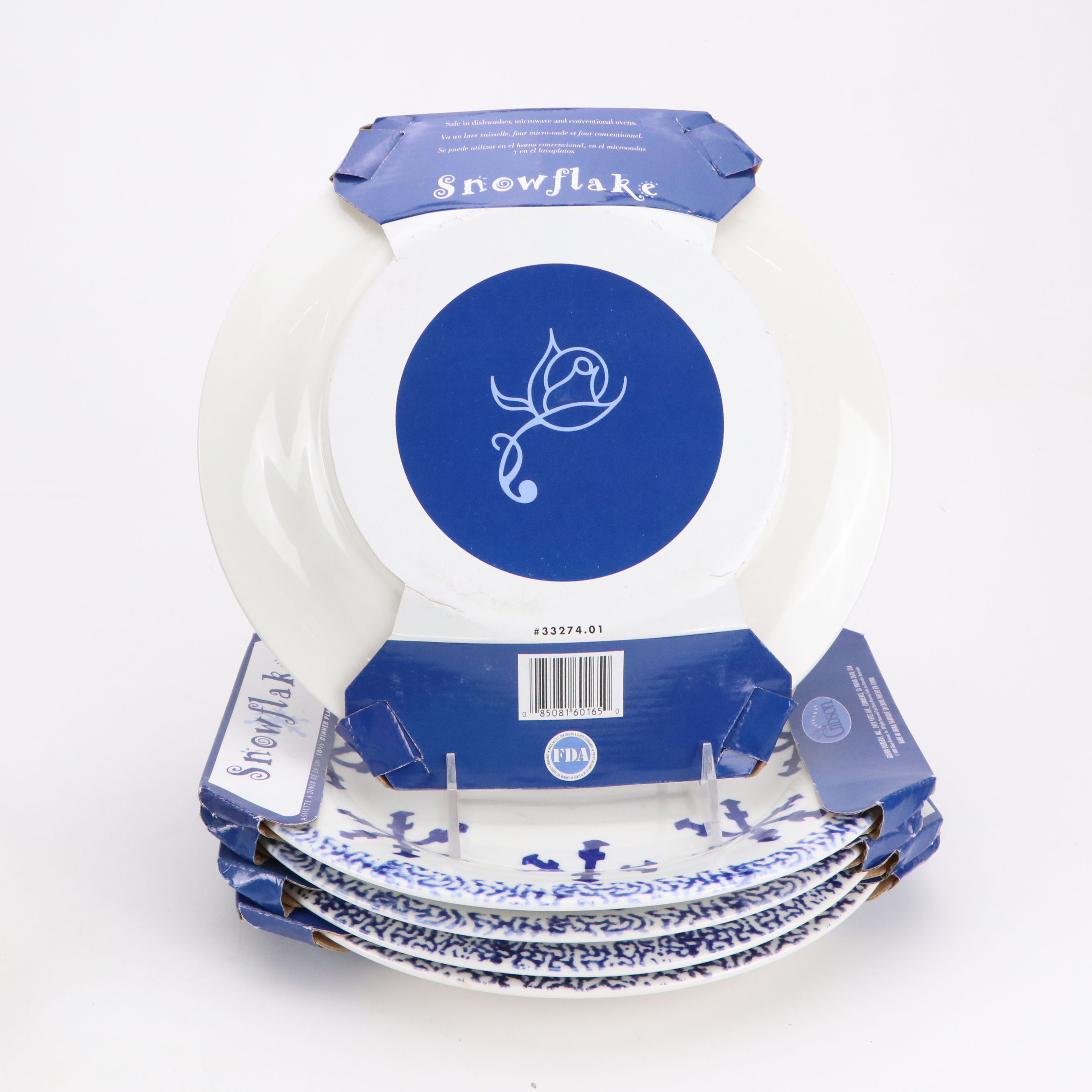 Gibson "Snowflake" Dinner and Salad Plates
