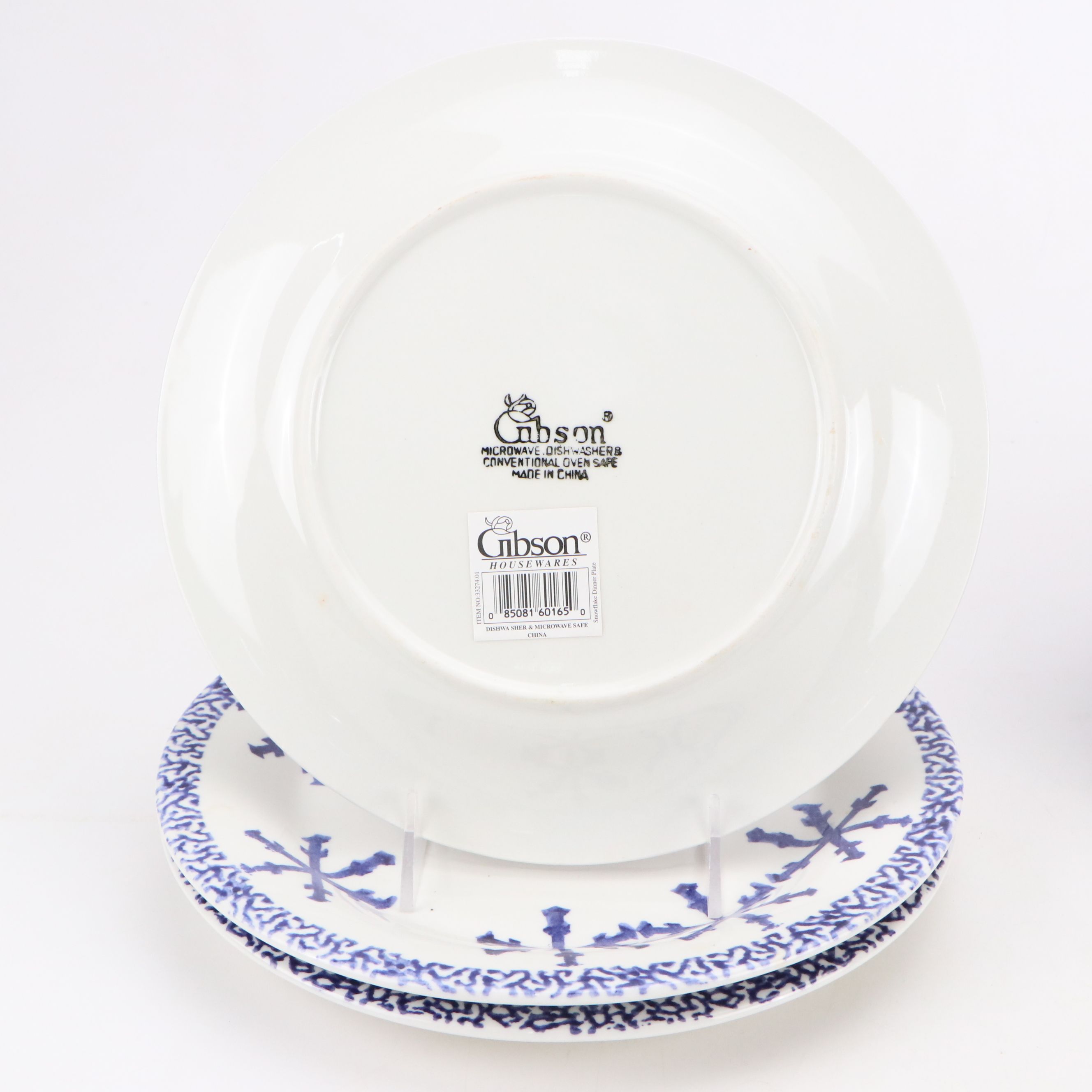 Gibson "Snowflake" Dinner and Salad Plates