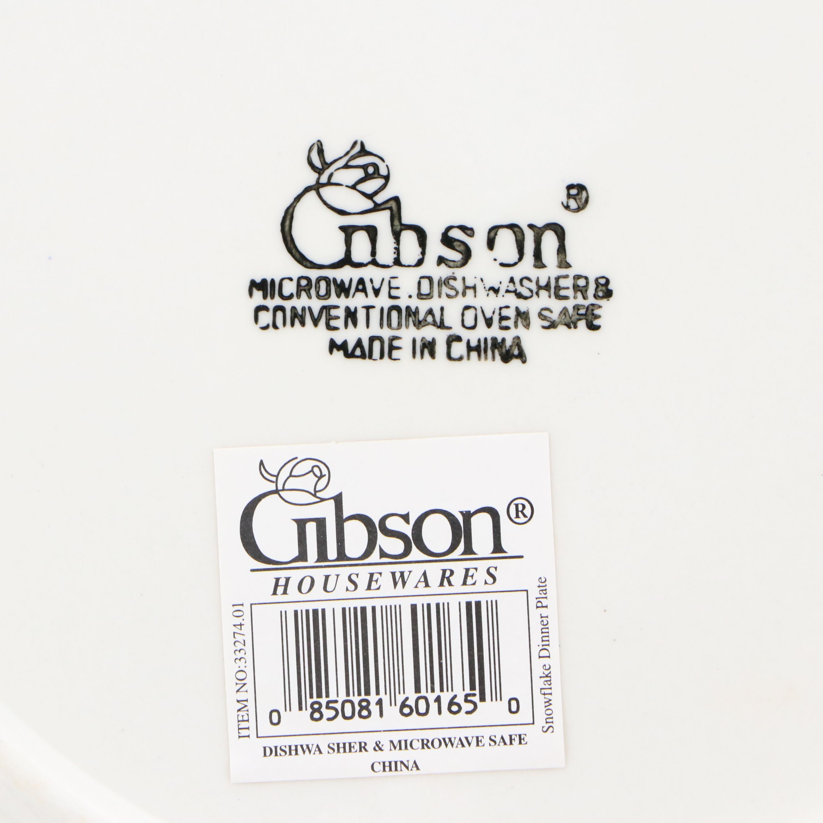 Gibson "Snowflake" Dinner and Salad Plates