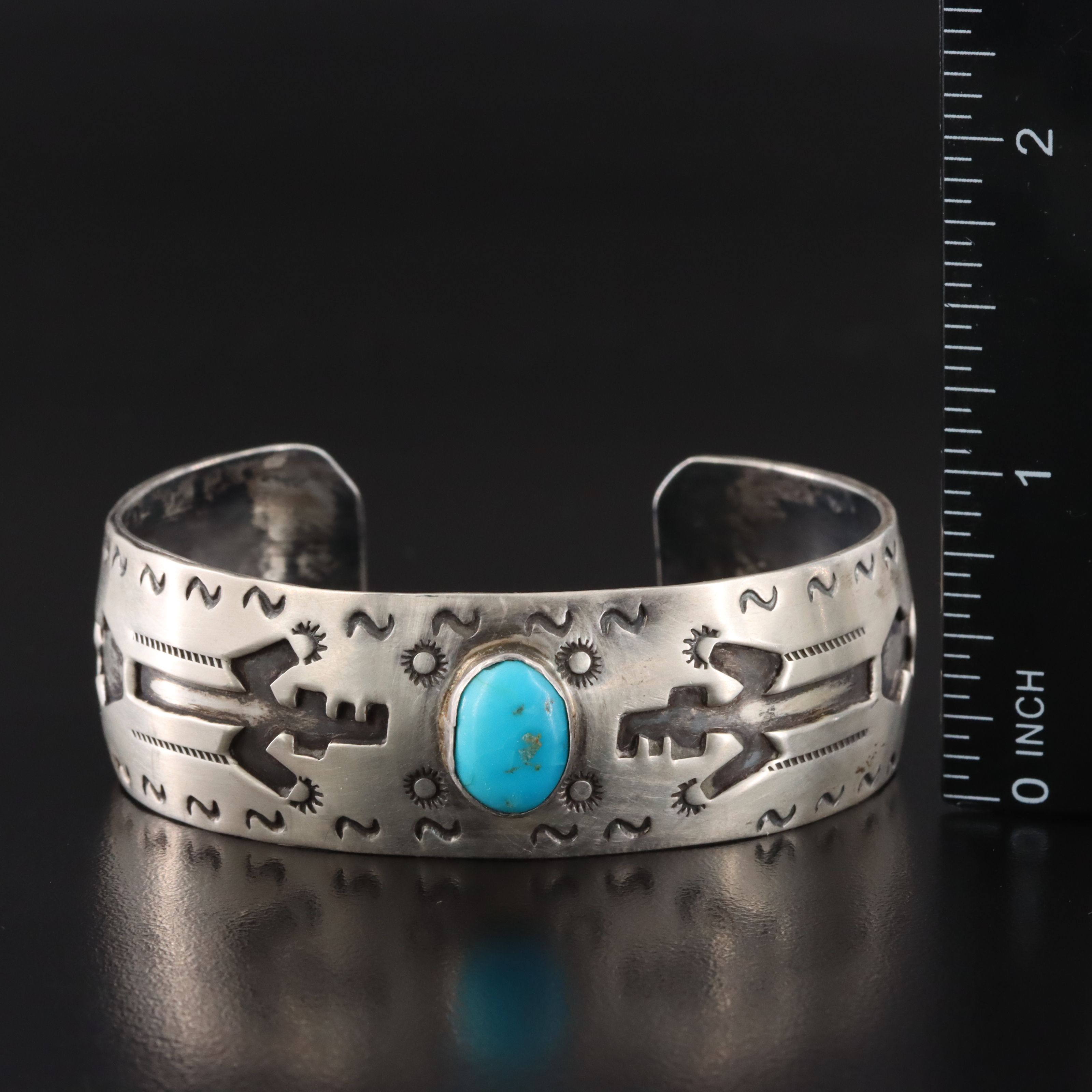 Southwestern Sterling Turquoise Cuff