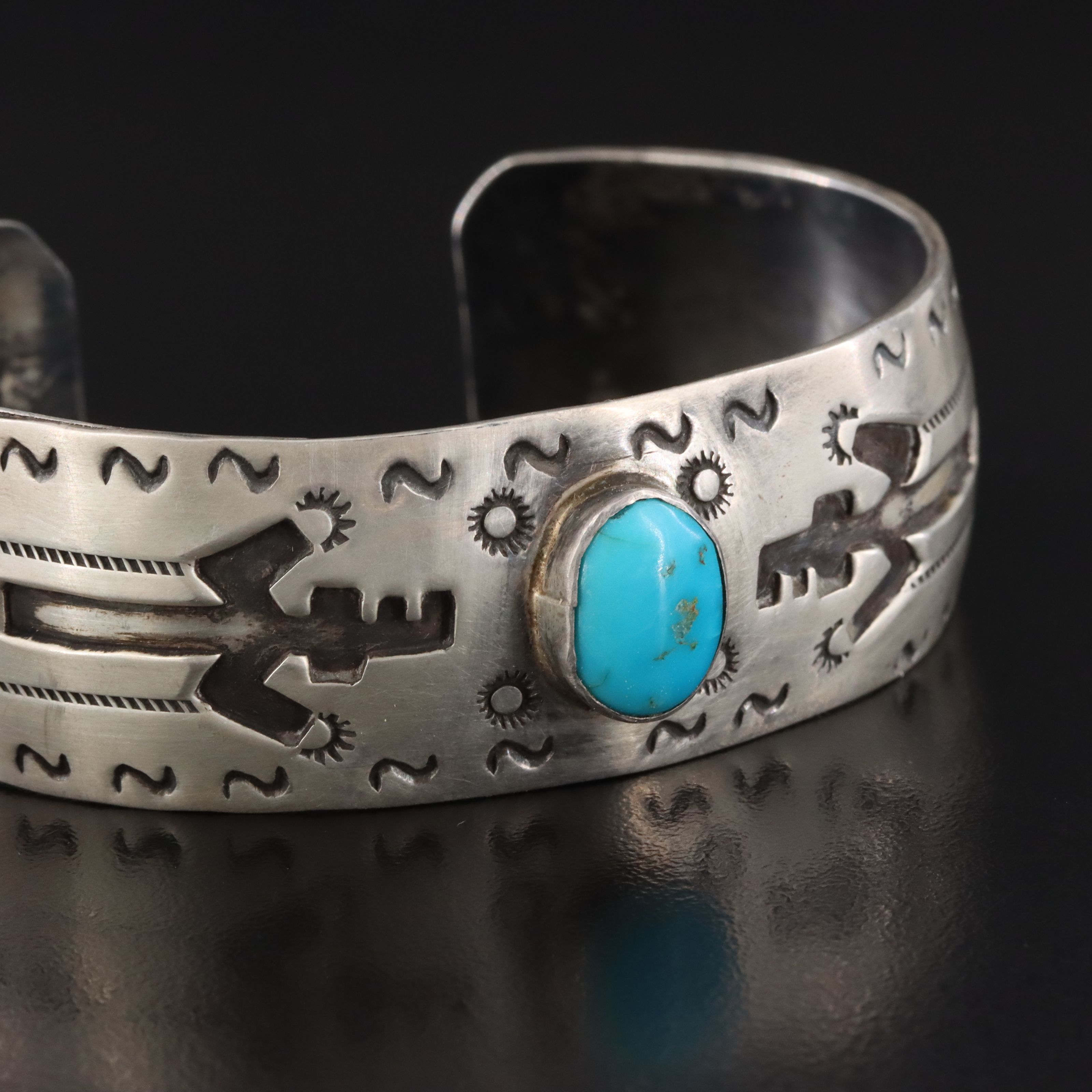 Southwestern Sterling Turquoise Cuff