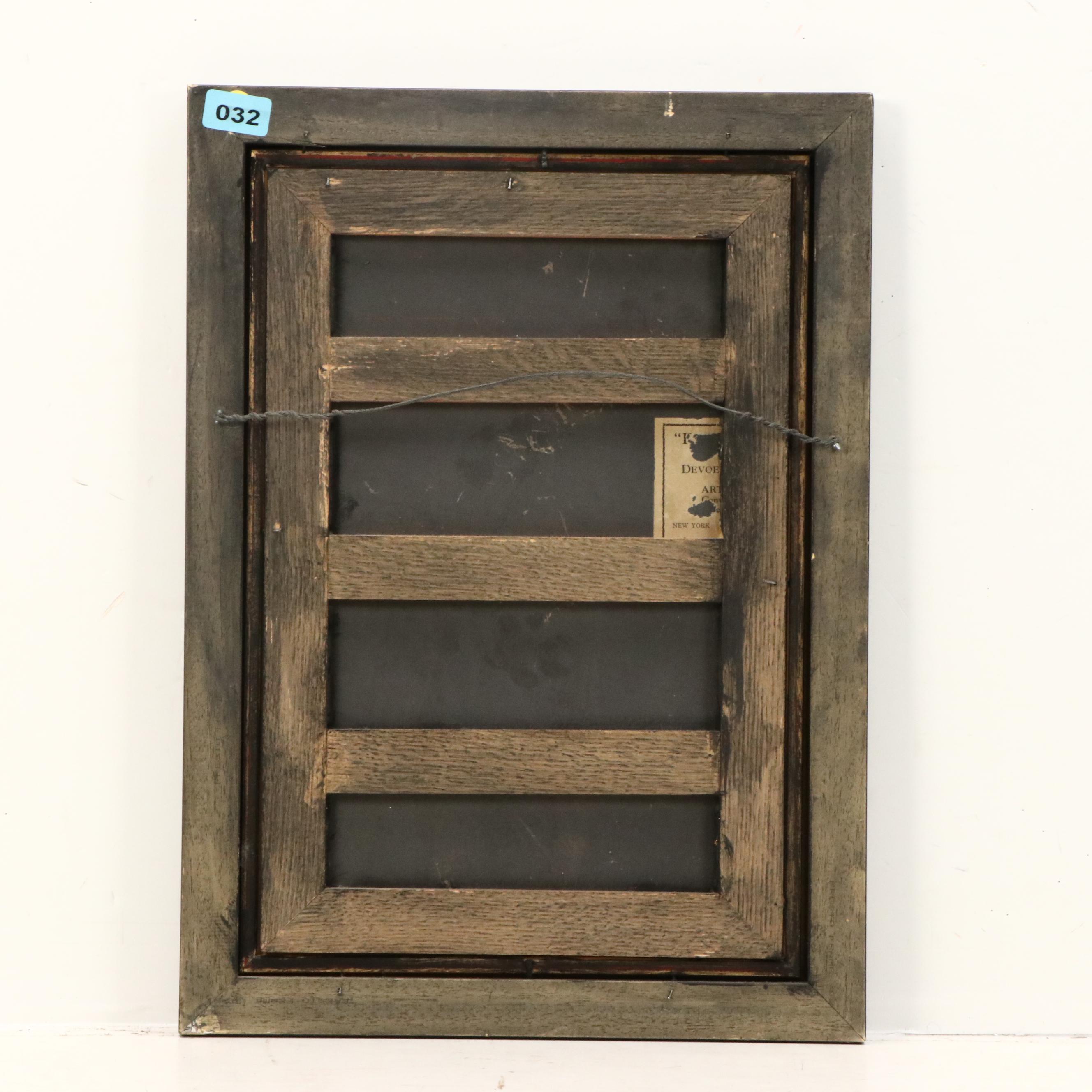 G. Matlack Patriotic Oil Painting of American Flag, 1919