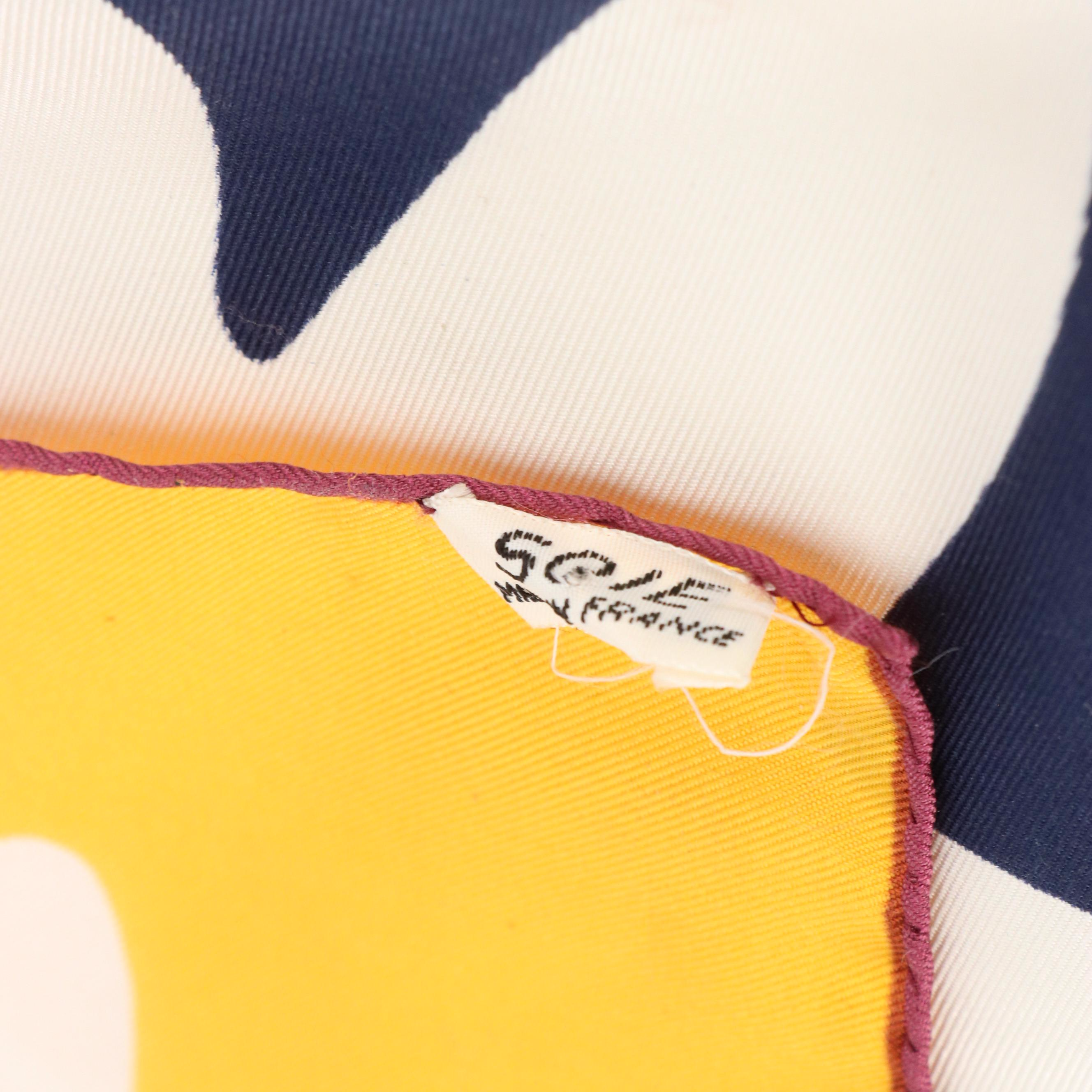 Lanvin Abstract Floral Pattern Scarf in Silk Twill with Box