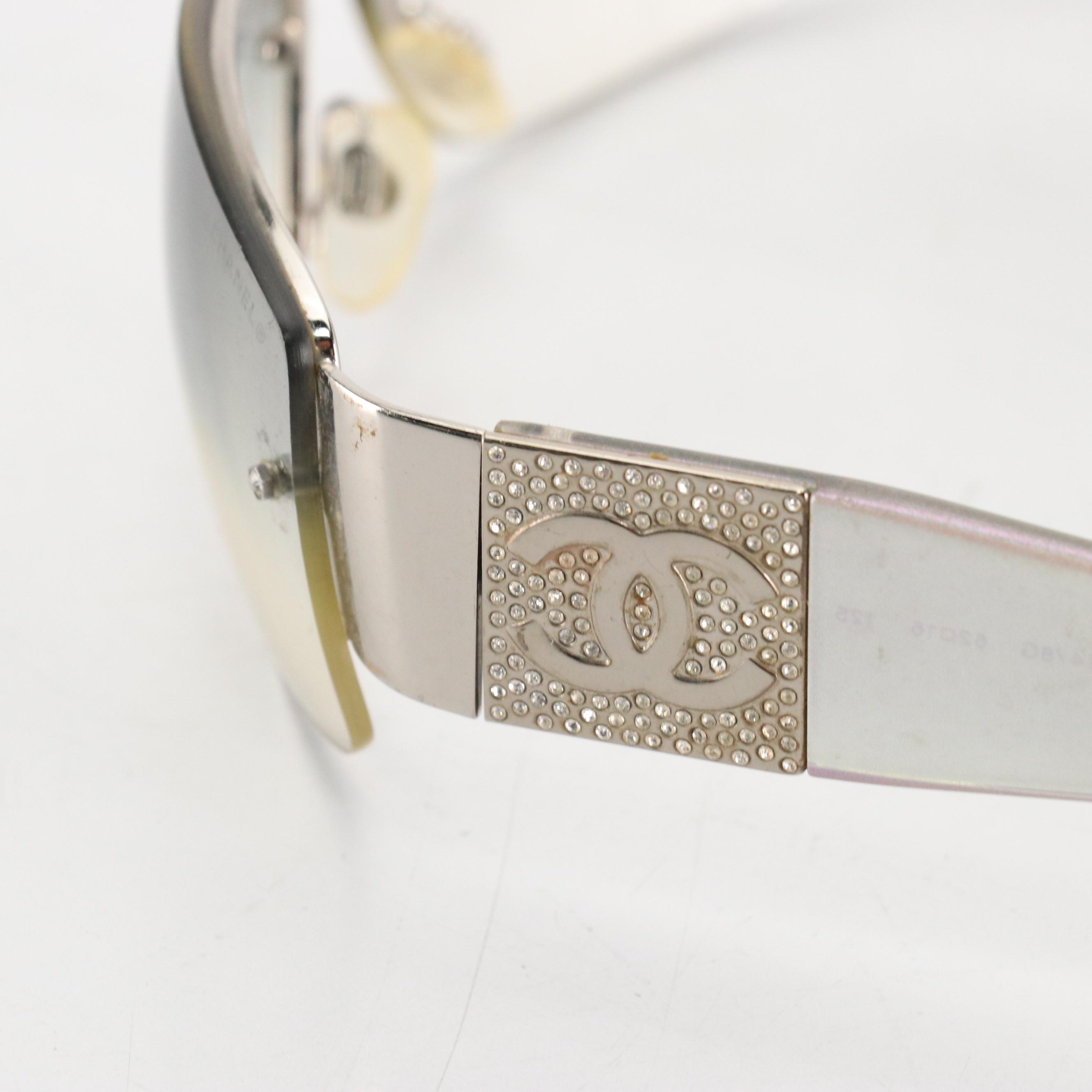 Chanel CC Crystal 4117-B Semi-Rimless Sunglasses