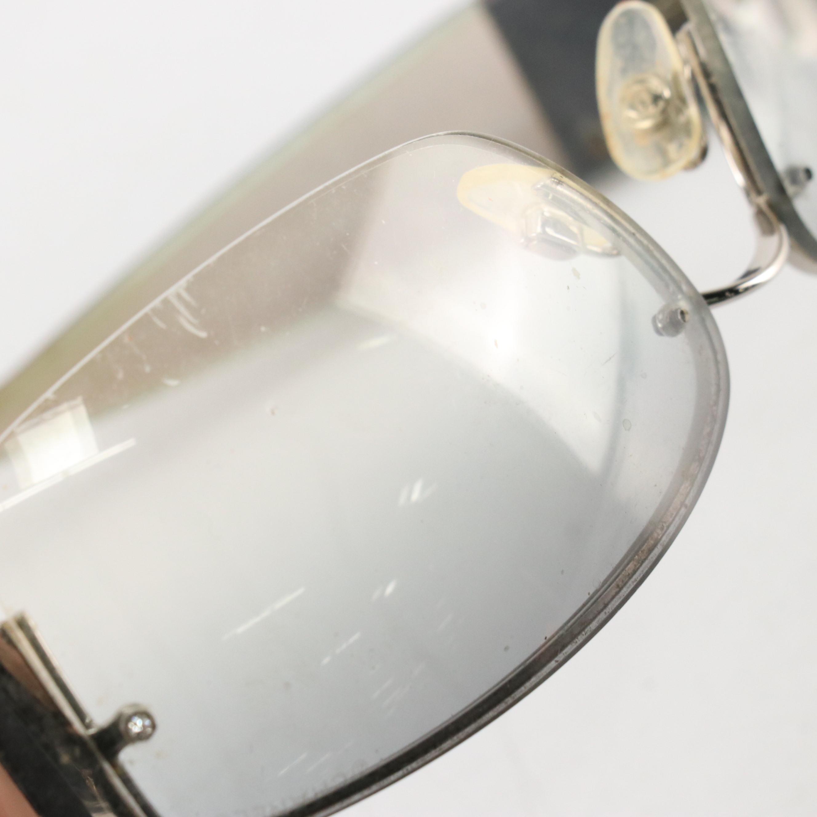 Chanel CC Crystal 4117-B Semi-Rimless Sunglasses