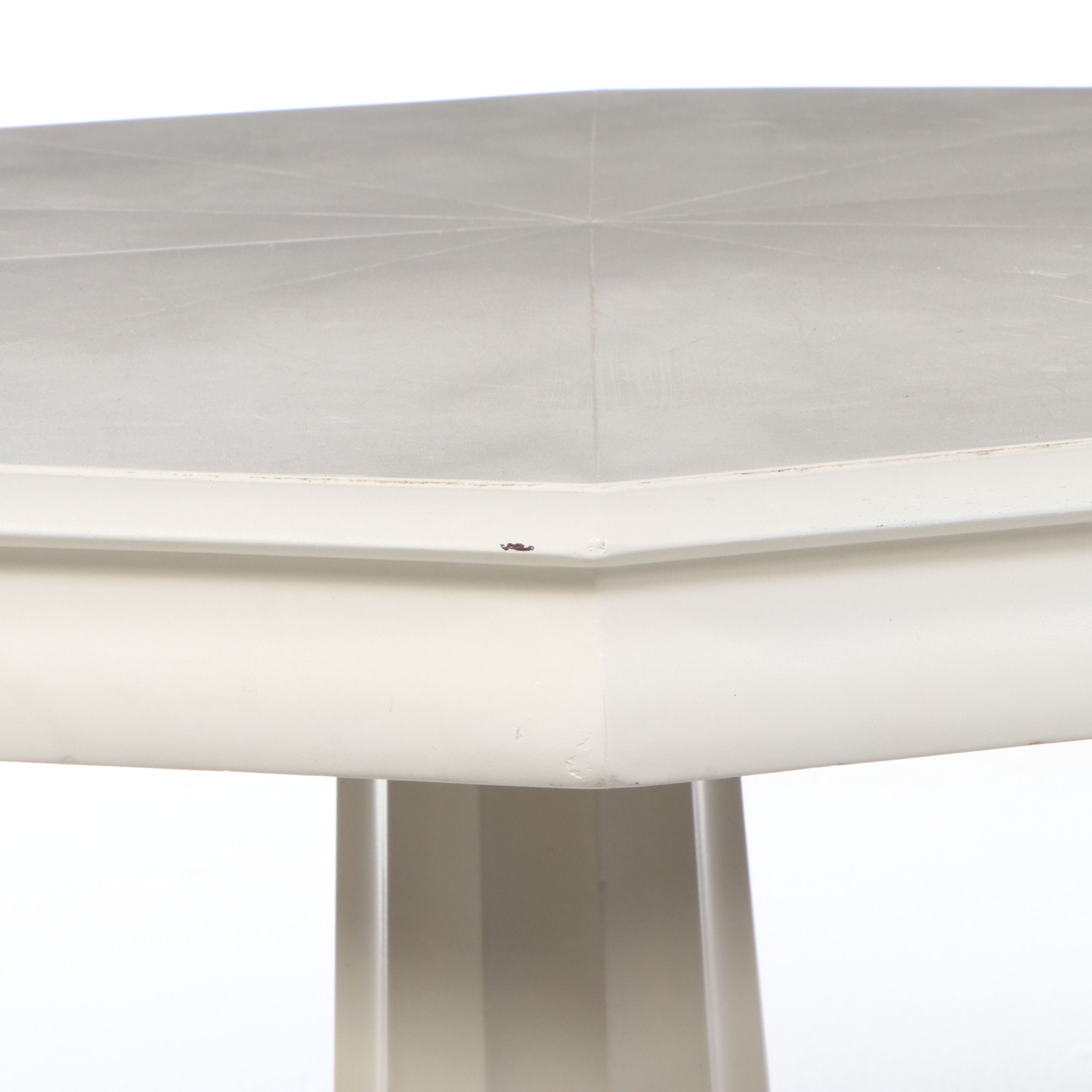 Painted Wooden Pedestal Table