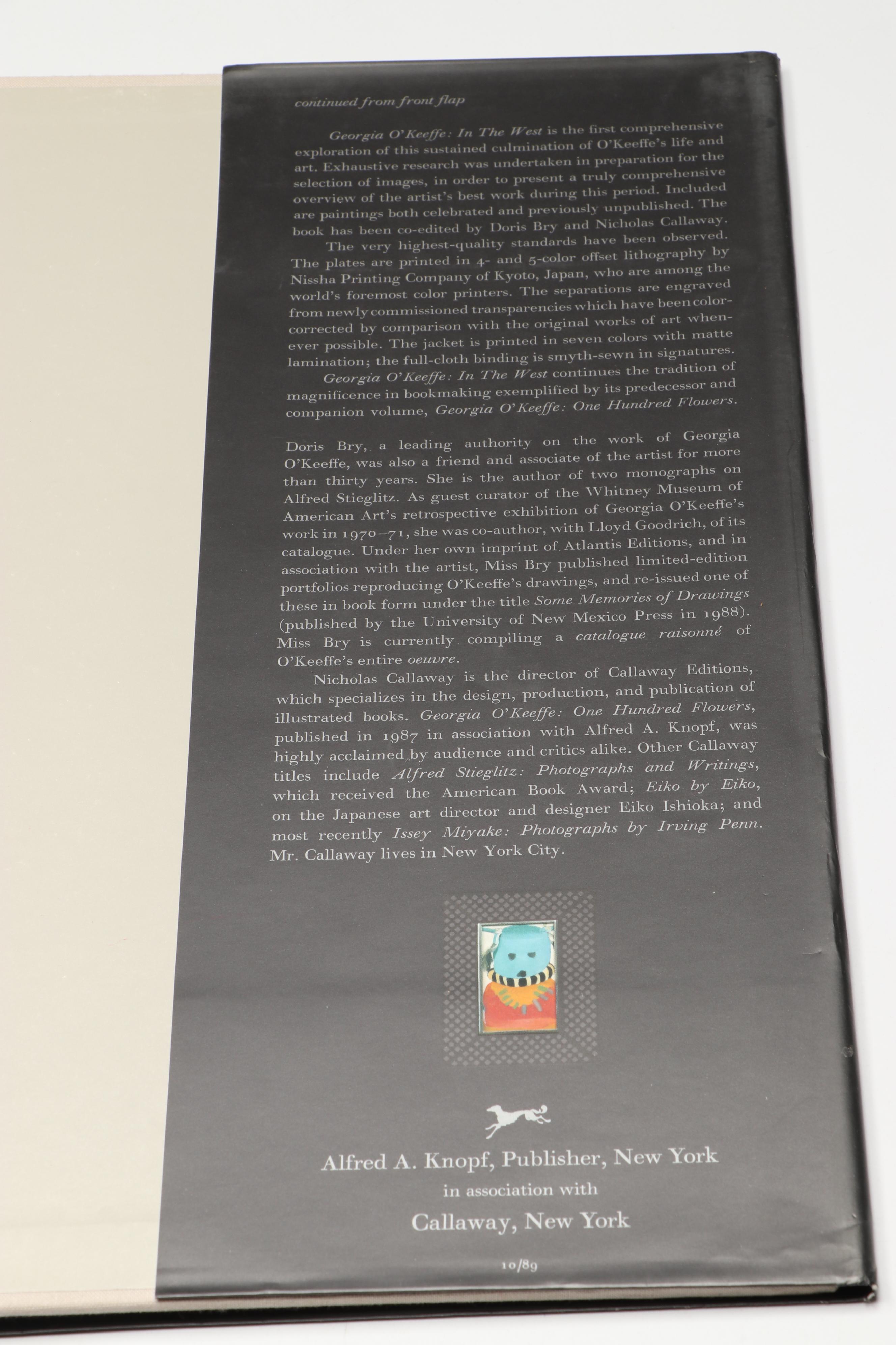 First Edition "Georgia O'Keeffe: In the West" Edited by Bry and Callaway, 1989