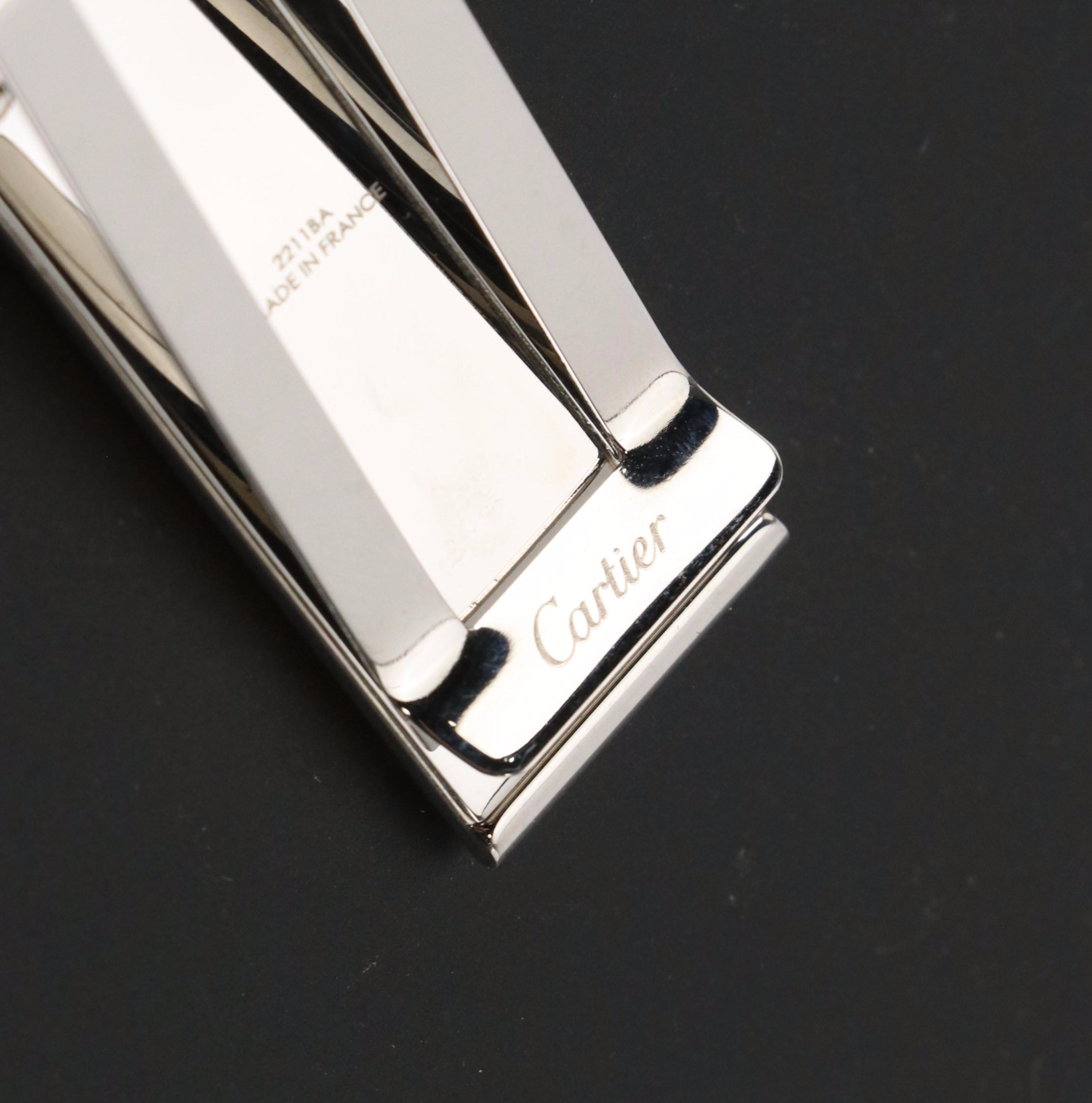 Cartier Santos de Cartier Stainless Steel/Gold Tone Money Clip