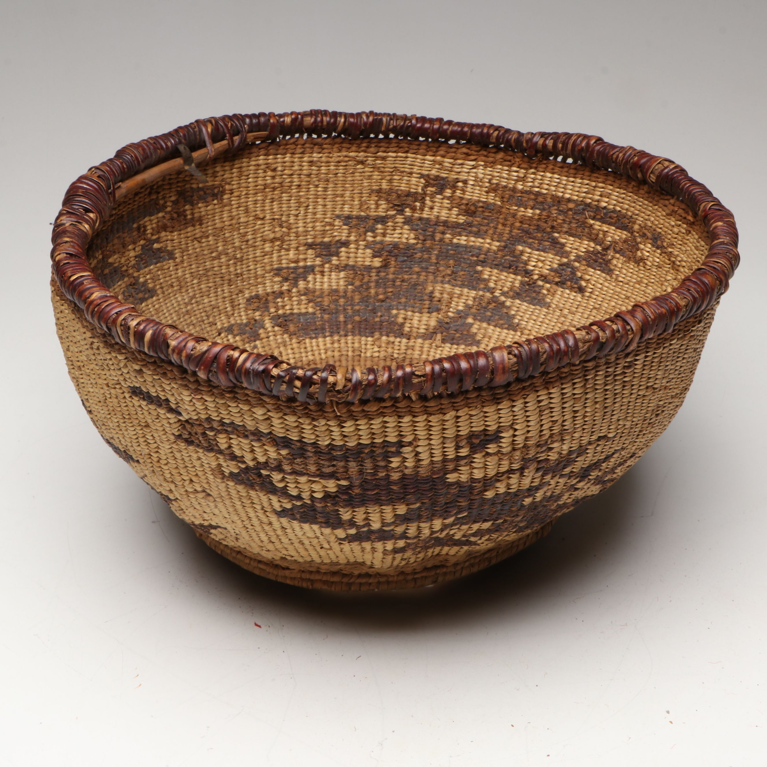 Indigenous Pacific Northwest Twined Hopper/Morter Basket