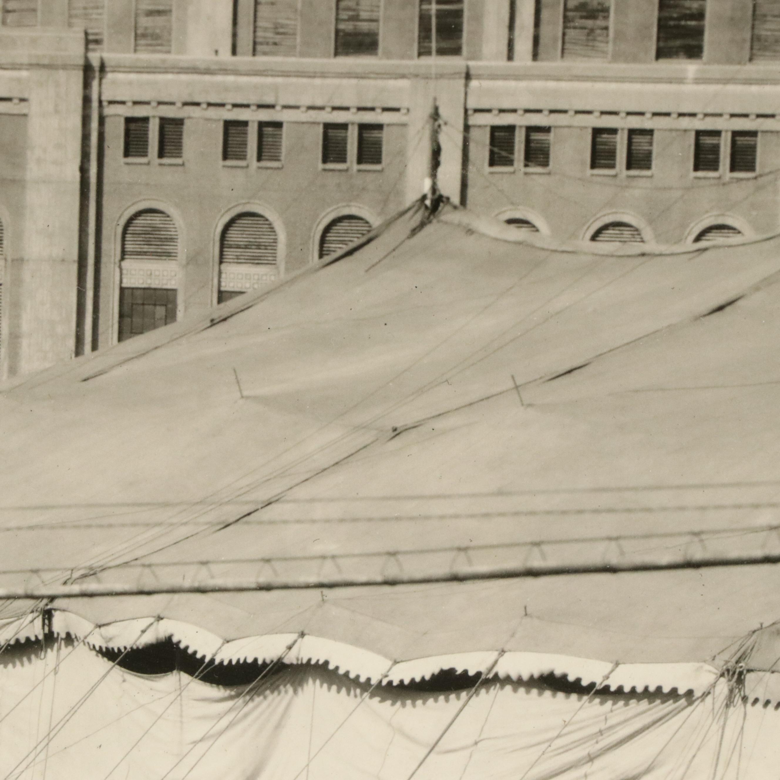 Circus Portrait Silver Gelatin Photograph "Cheerful Gardner and His Bulls," 1933