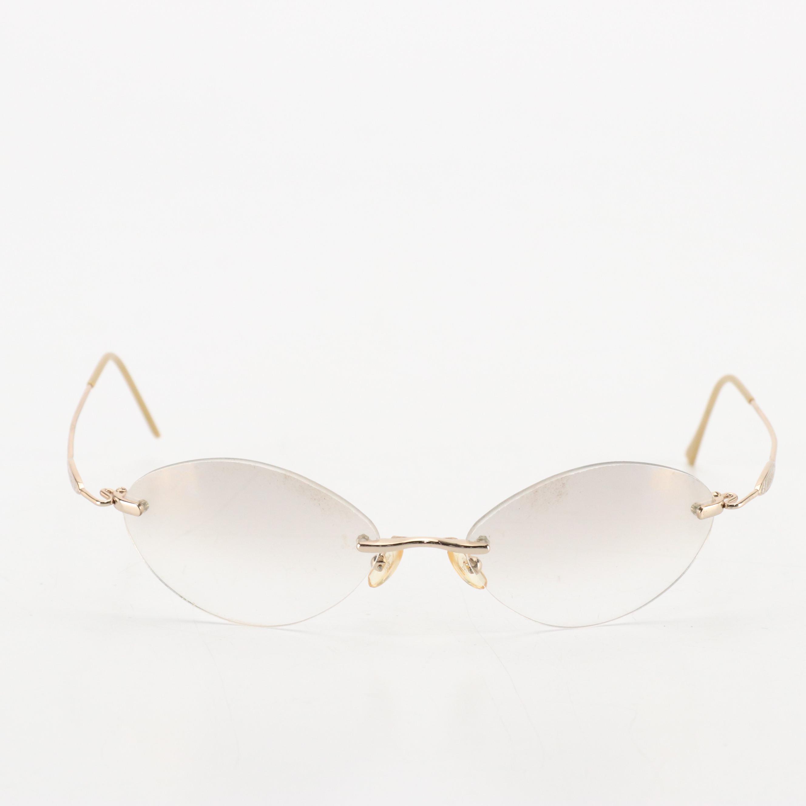 Anna Sui AS53202 Gradient Lens Rimless Sunglasses