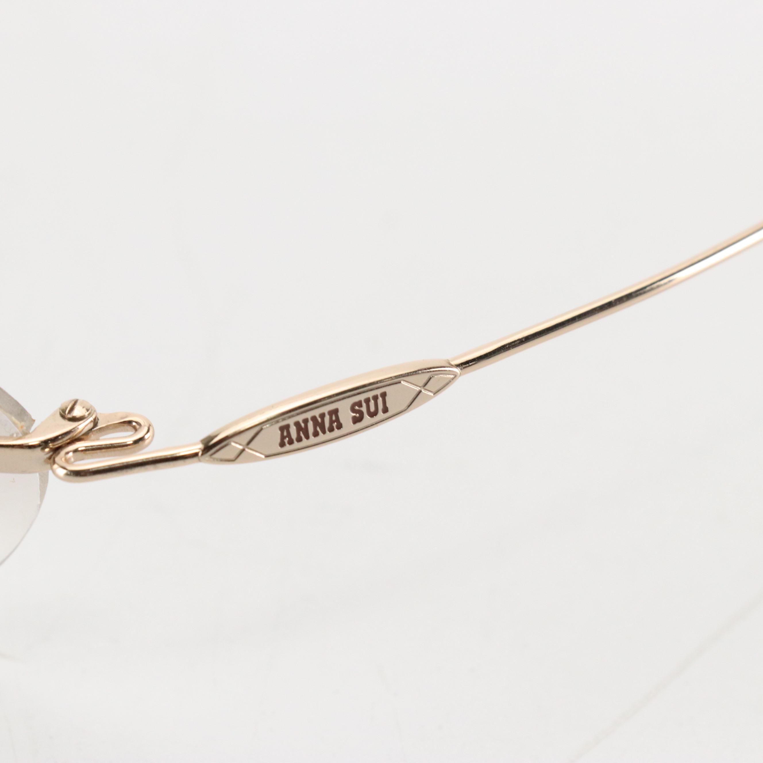 Anna Sui AS53202 Gradient Lens Rimless Sunglasses