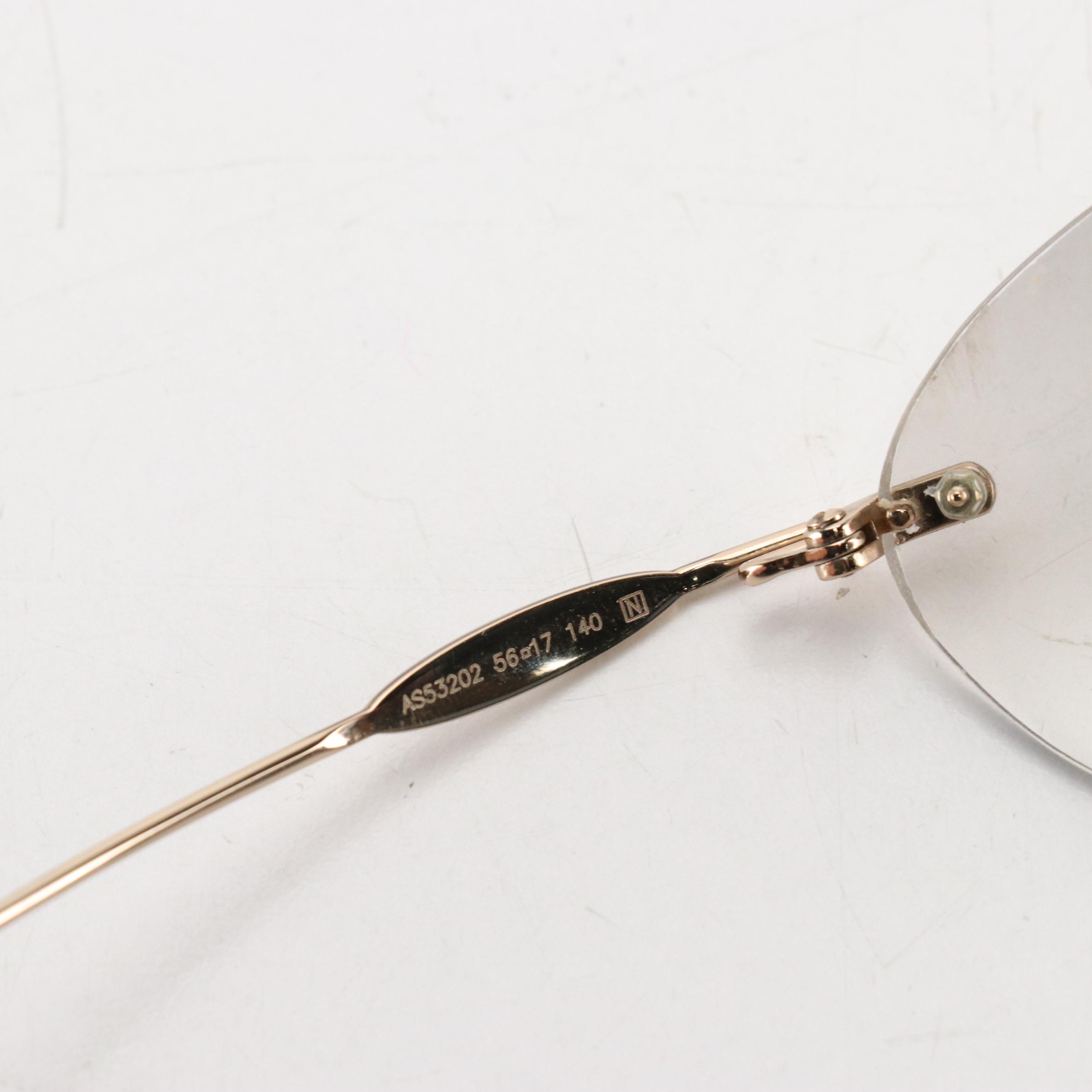 Anna Sui AS53202 Gradient Lens Rimless Sunglasses