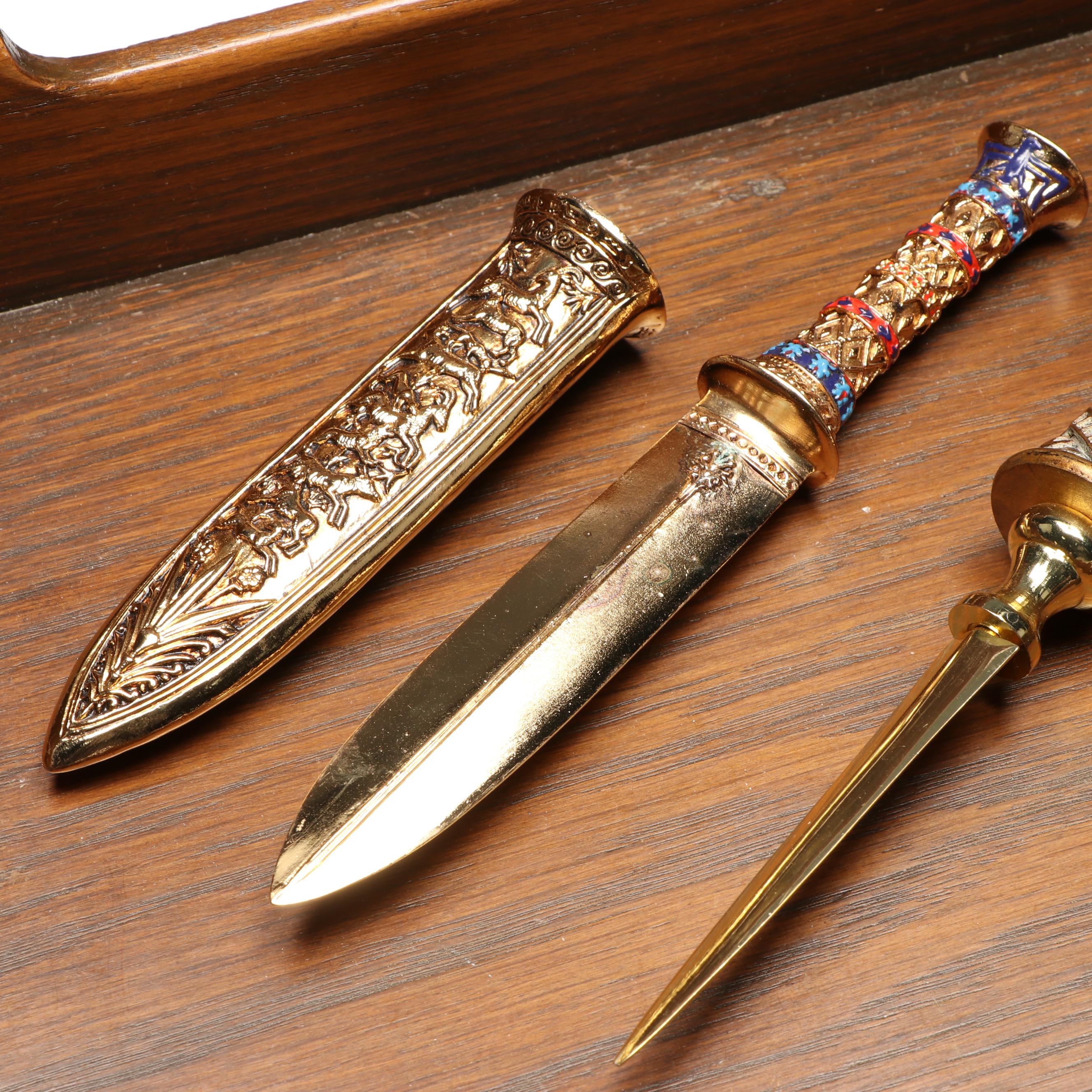 Carved Wood Desk Tray, Wooden Bookends, and More Office Accessories