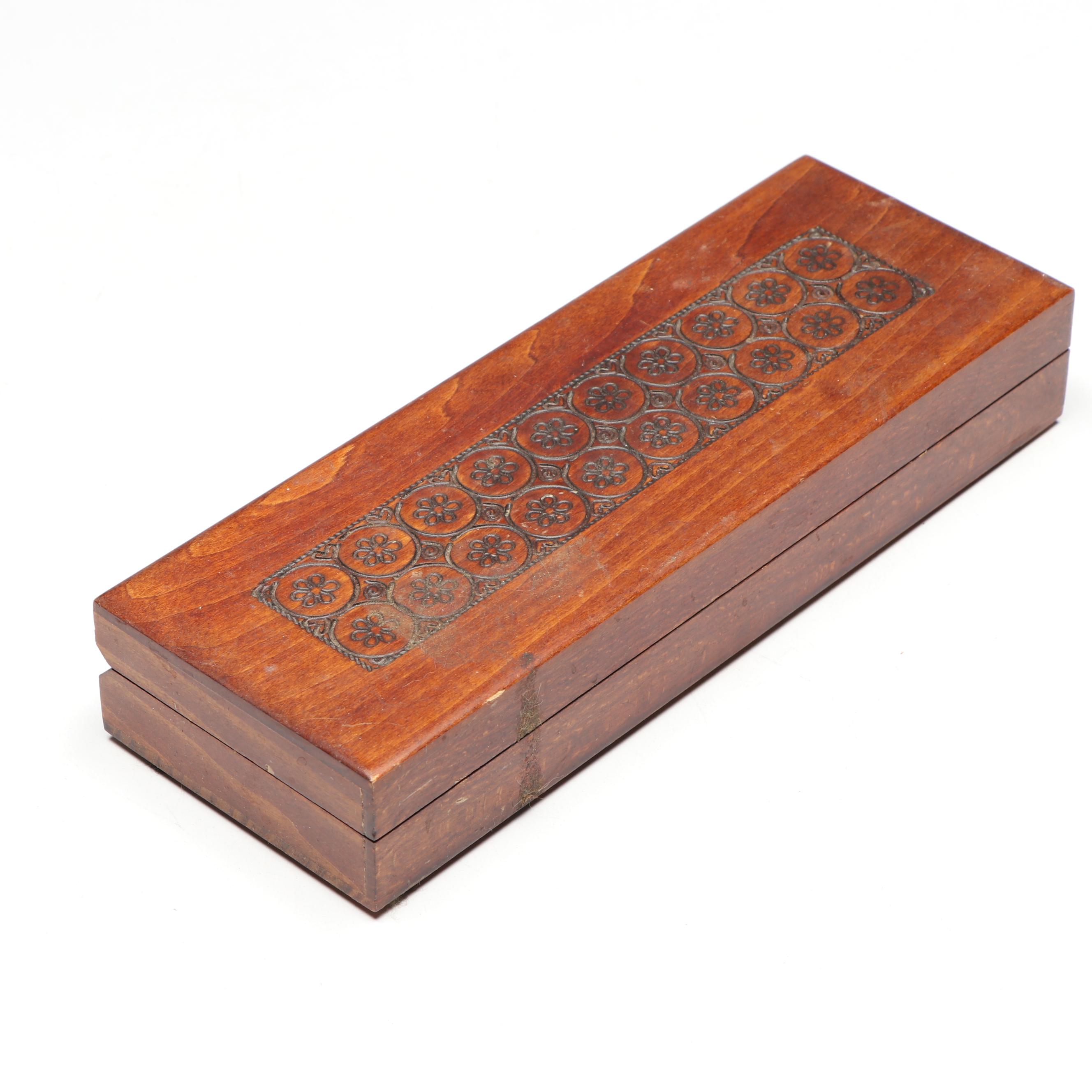 Carved Wood Desk Tray, Wooden Bookends, and More Office Accessories
