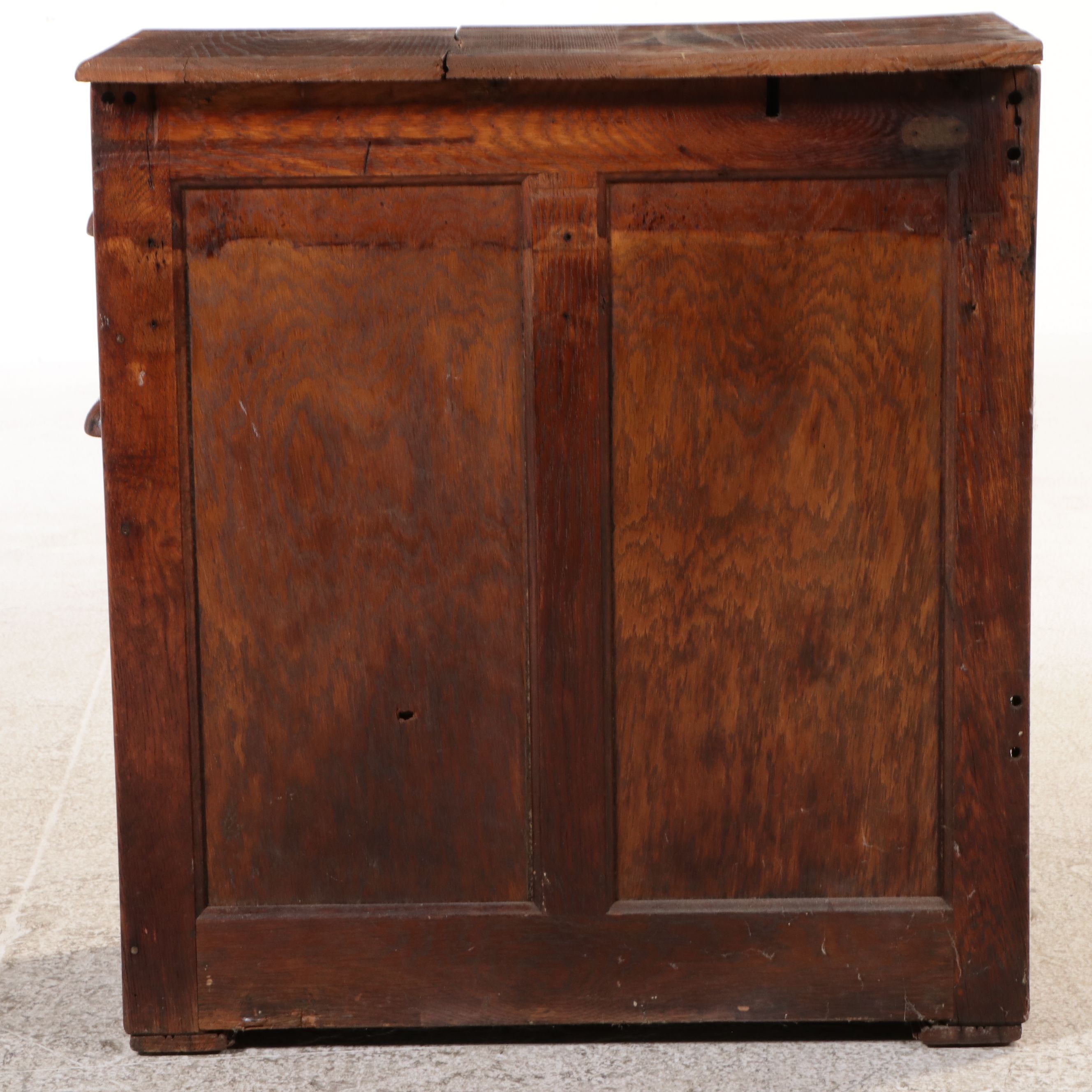 Arts & Crafts Oak Three-Drawer Filing Cabinet